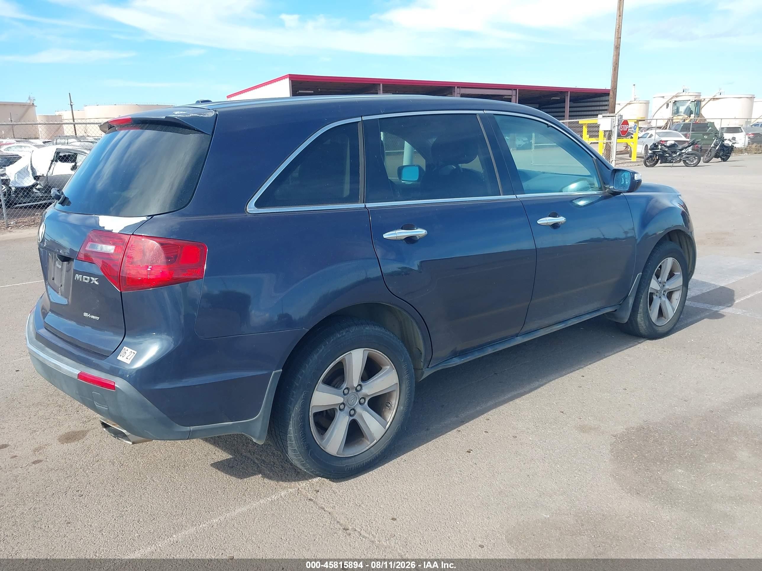 2013 Acura Mdx VIN 2HNYD2H39DH513633 IAAI salvage auction — Normal Wear, Clear (Hawaii), sold $225 on 2026-09-10 (photo 4)
