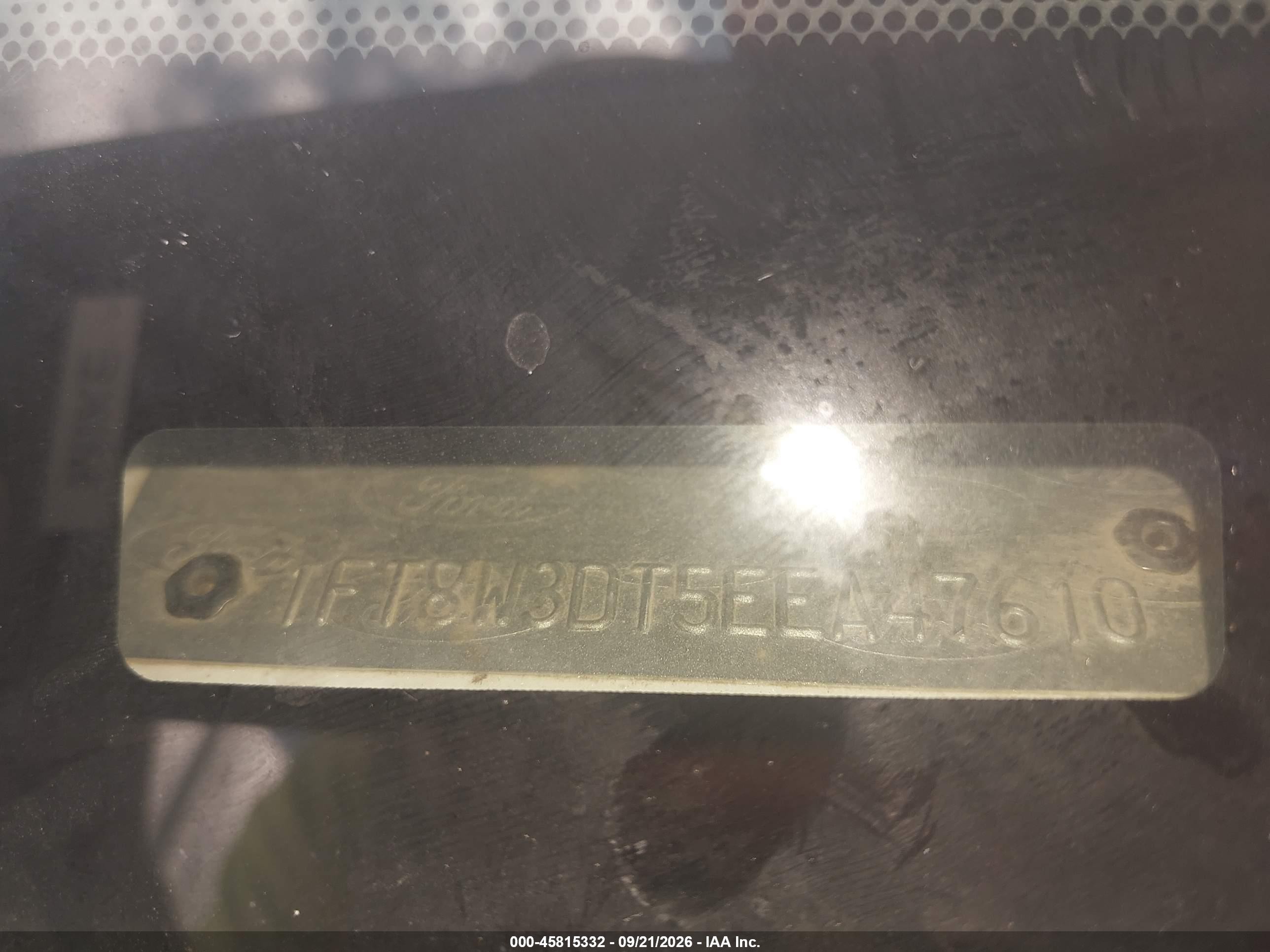2014 Ford F-350 VIN 1FT8W3DT5EEA47610 IAAI salvage auction — Normal Wear, Original (Texas), sold $9,600 on 2026-09-29 (photo 8)