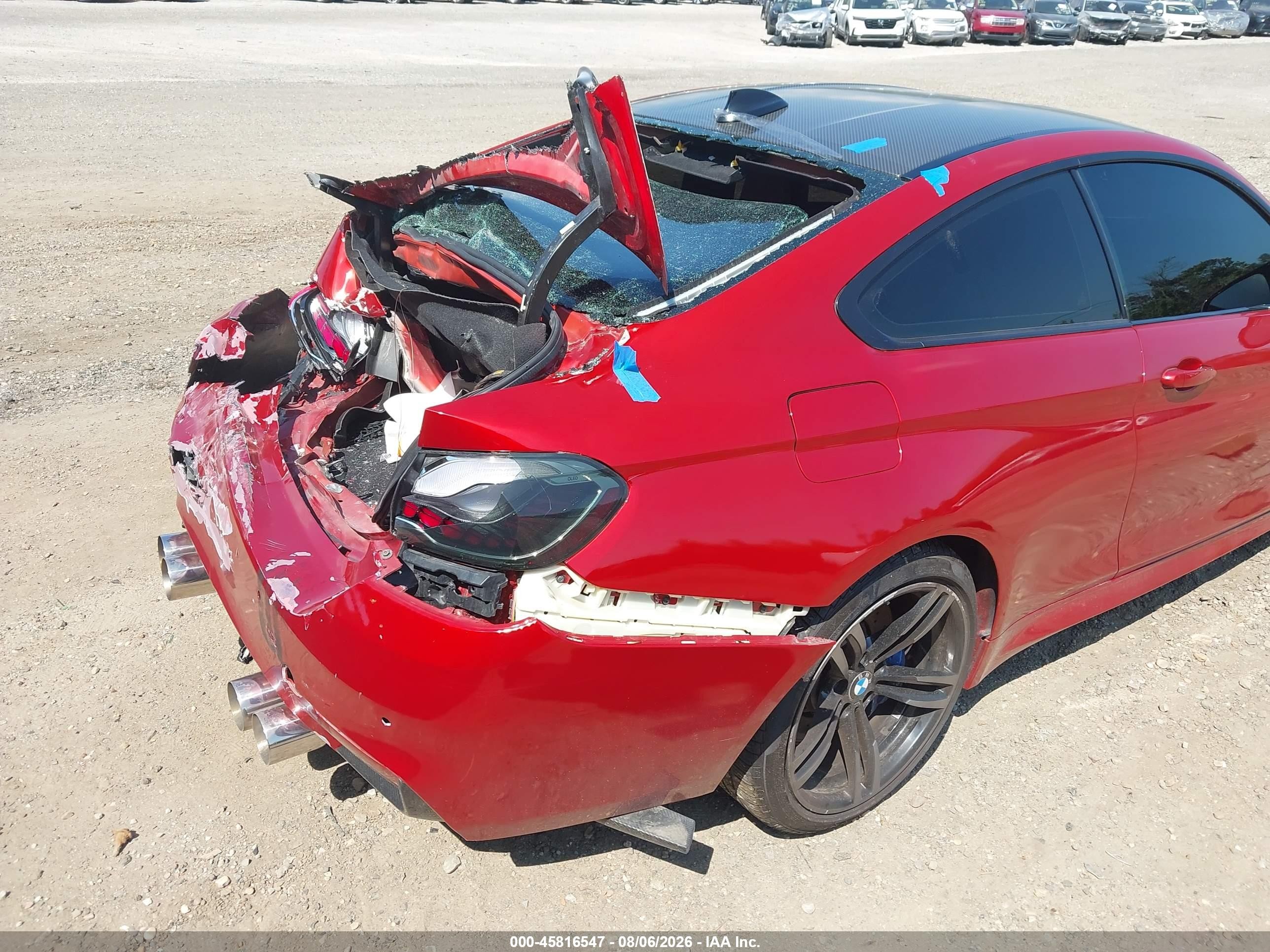 2016 BMW M4 VIN WBS3R9C54GK335834 IAAI salvage auction — Rear End, Mv-907A (New York), sold $11,200 on 2026-08-29 (photo 6)