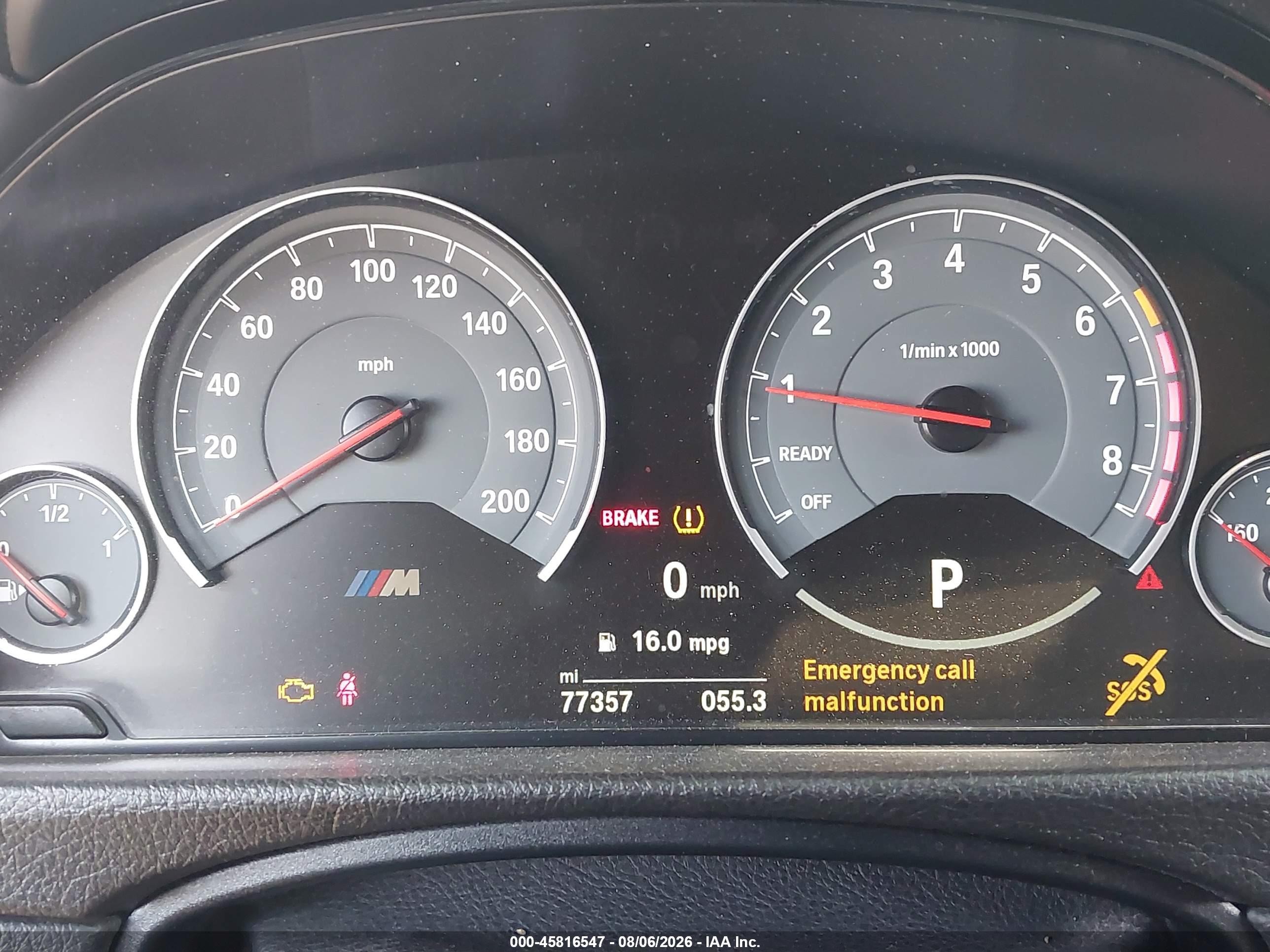 2016 BMW M4 VIN WBS3R9C54GK335834 IAAI salvage auction — Rear End, Mv-907A (New York), sold $11,200 on 2026-08-29 (photo 7)