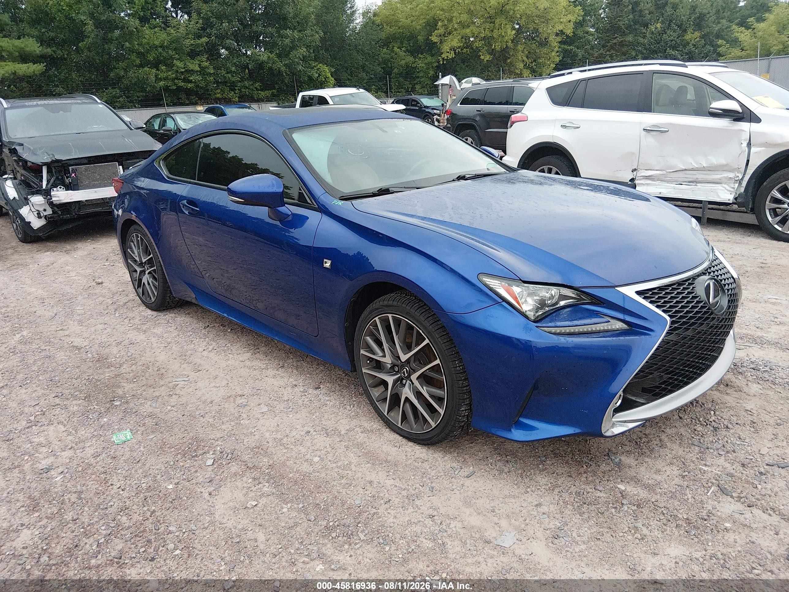 2015 Lexus RC 350 VIN JTHSE5BC6F5002733 — IAAI salvage auction photo