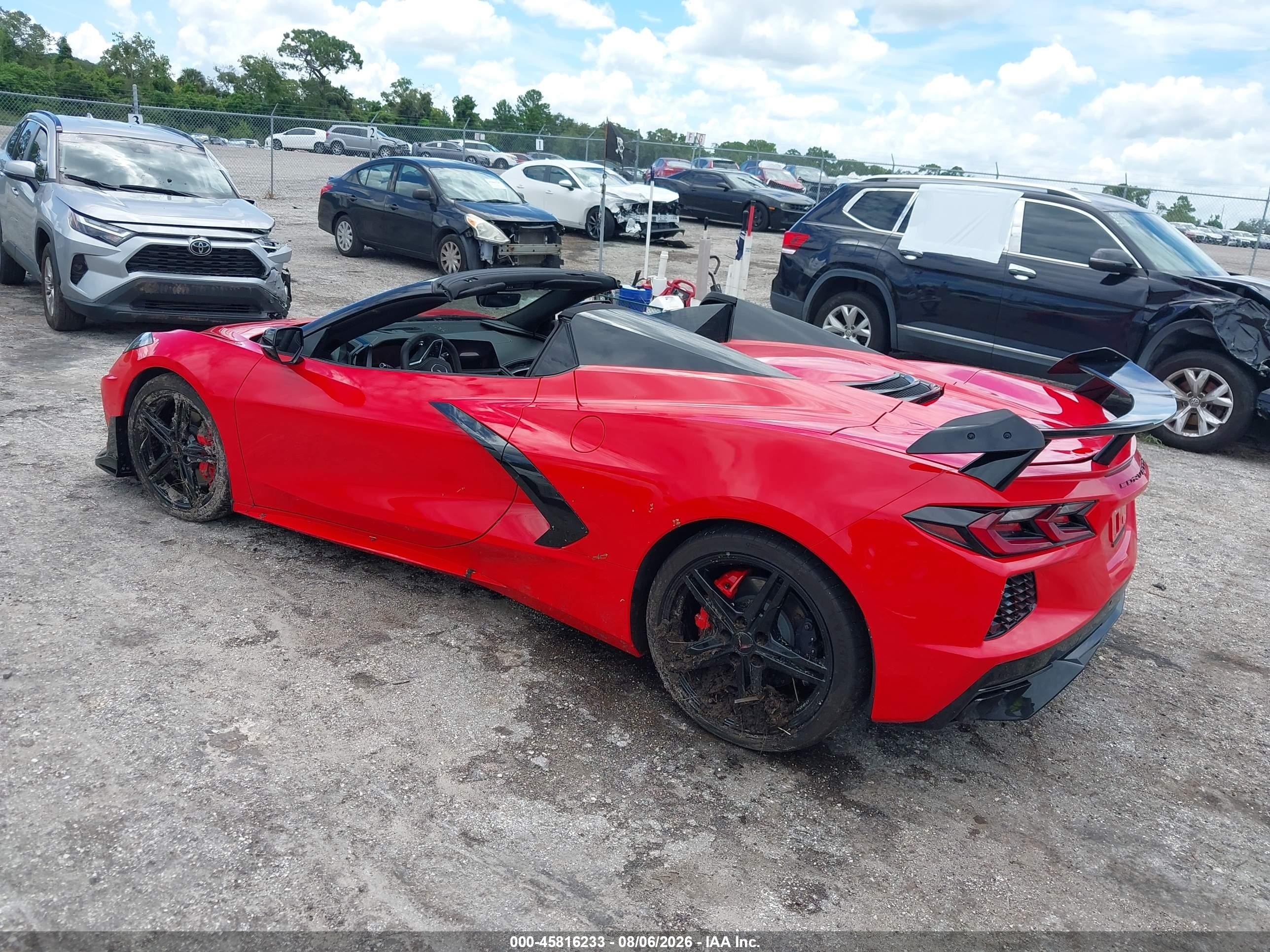 2026 Chevrolet Corvette VIN 1G1YA3D49T5109748 IAAI salvage auction — Water/Flood, Certificate Of Destruction (Florida), sold $30,500 on 2026-09-11 (photo 3)