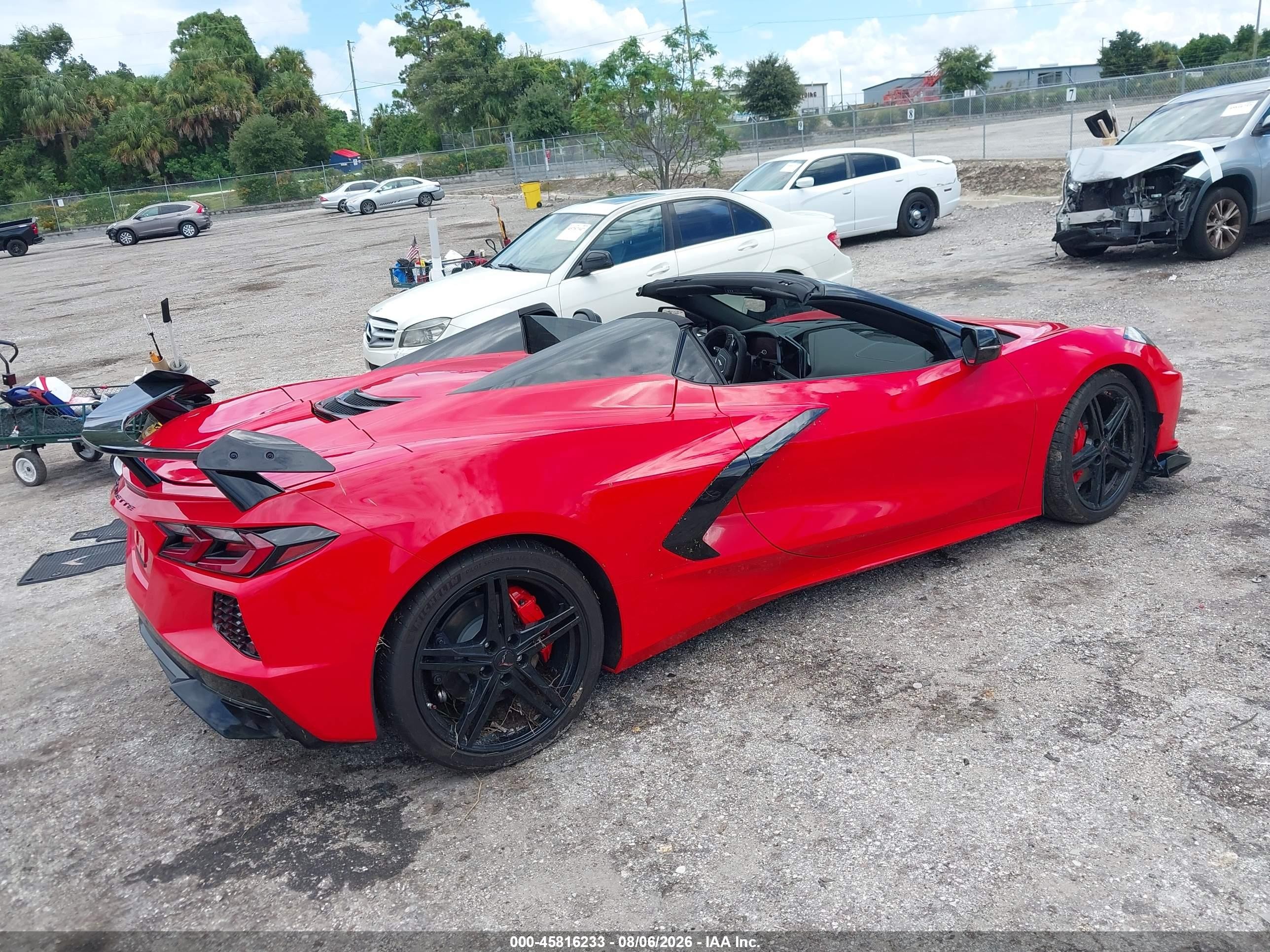 2026 Chevrolet Corvette VIN 1G1YA3D49T5109748 IAAI salvage auction — Water/Flood, Certificate Of Destruction (Florida), sold $30,500 on 2026-09-11 (photo 4)