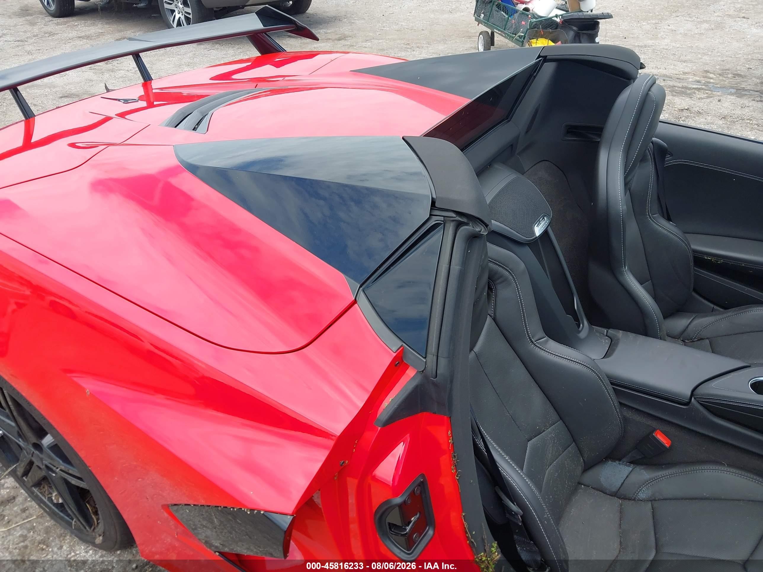 2026 Chevrolet Corvette VIN 1G1YA3D49T5109748 IAAI salvage auction — Water/Flood, Certificate Of Destruction (Florida), sold $30,500 on 2026-09-11 (photo 8)