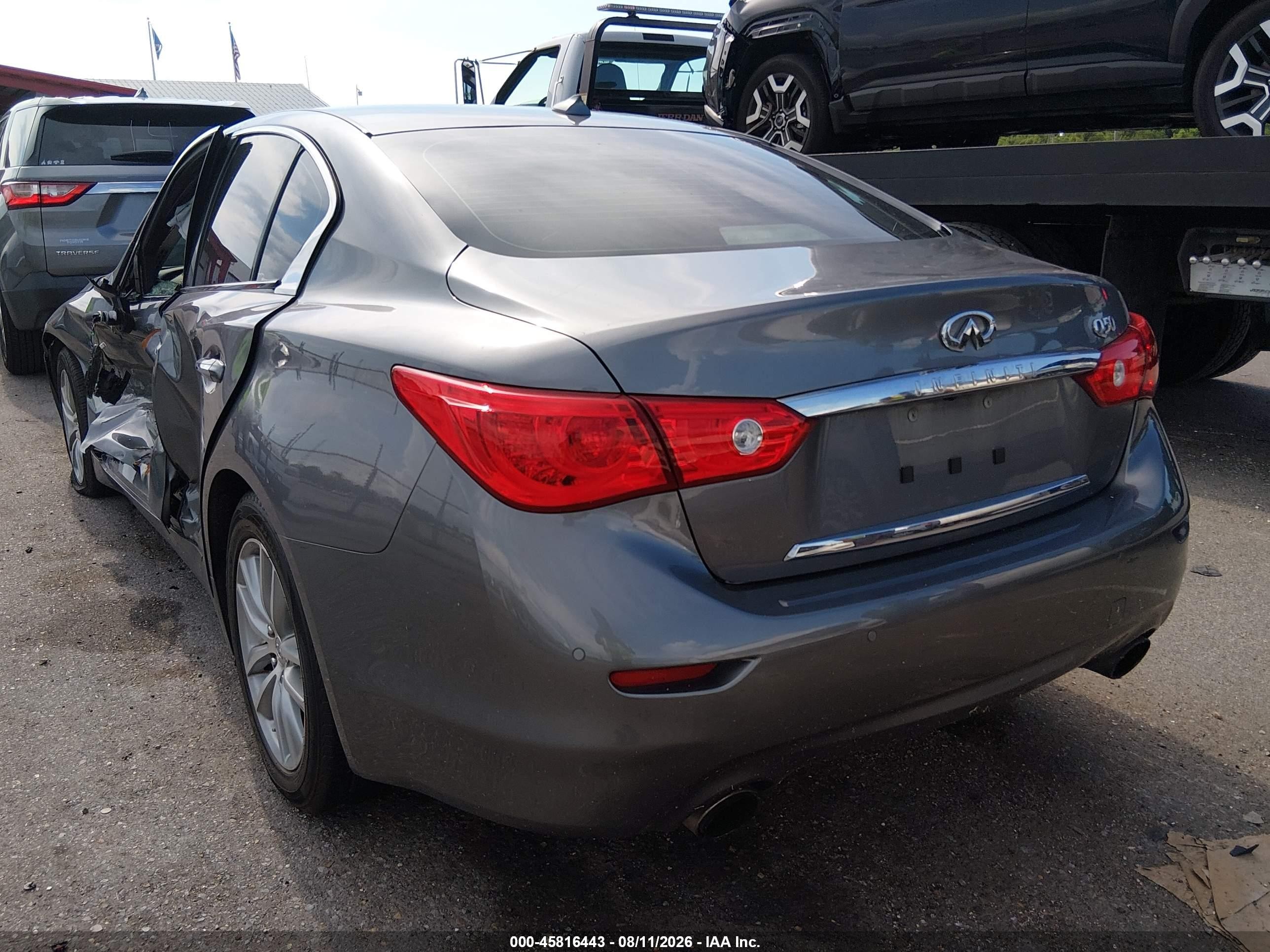 2016 Infiniti Q50 VIN JN1EV7AP8GM302766 IAAI salvage auction — Unknown, Salvage (Louisiana), sold $1,450 on 2026-09-22 (photo 3)
