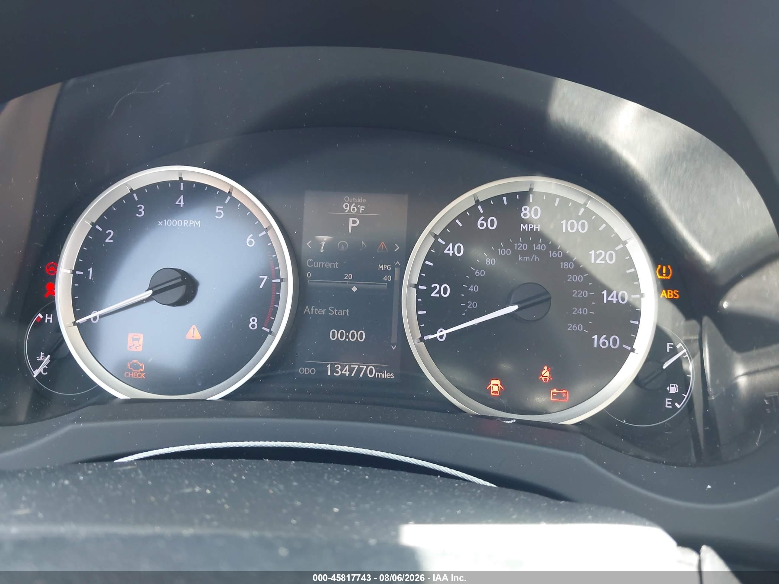 2015 Lexus IS 250 VIN JTHBF1D28F5052236 IAAI salvage auction — Front End, Salvage (California), sold $1,750 on 2026-09-12 (photo 7)