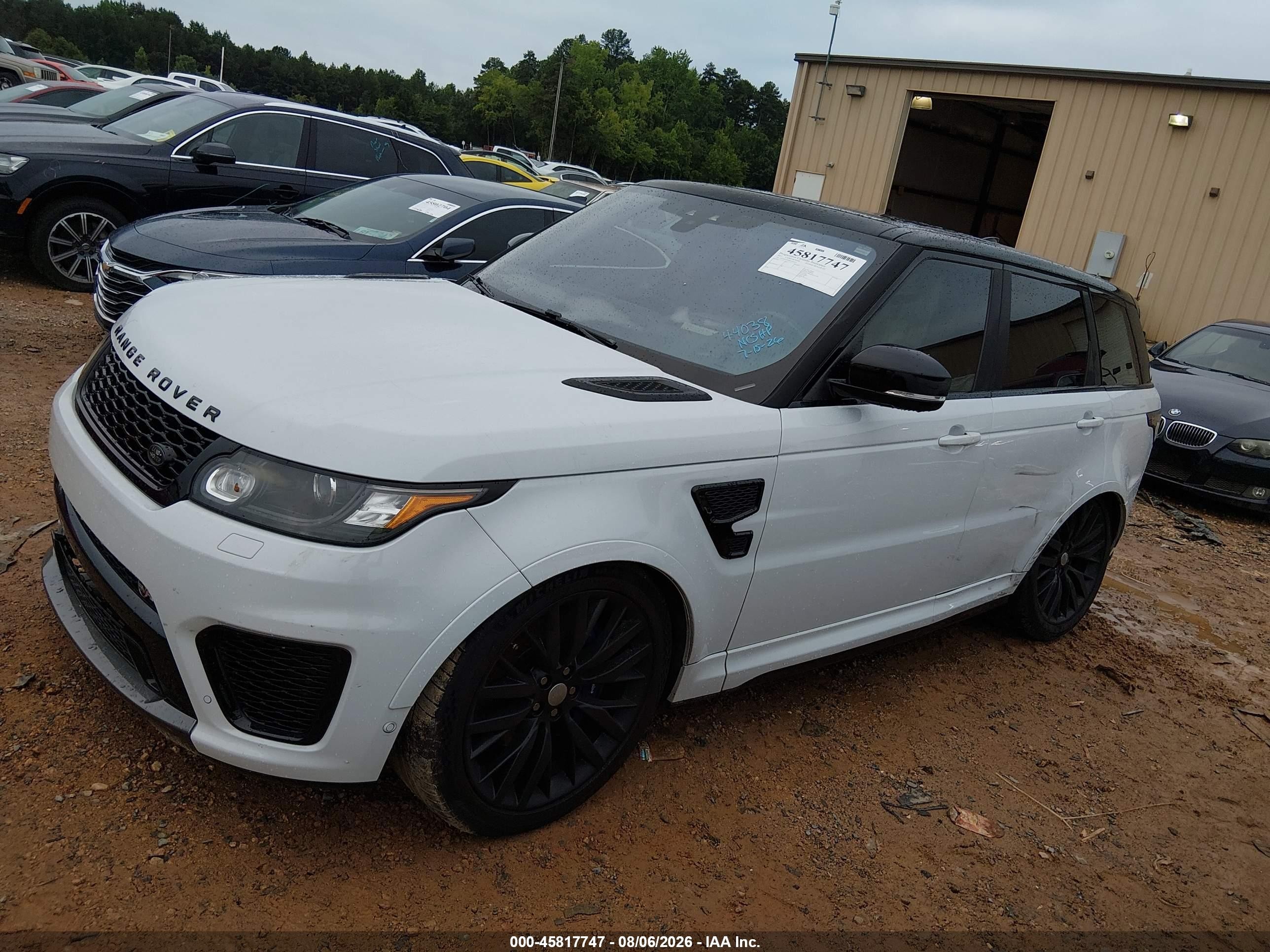 2017 Land rover Range rover sport VIN SALWZ2FE8HA165145 IAAI salvage auction — Side, Salvage (North Carolina), sold $9,975 on 2026-09-25 (photo 2)