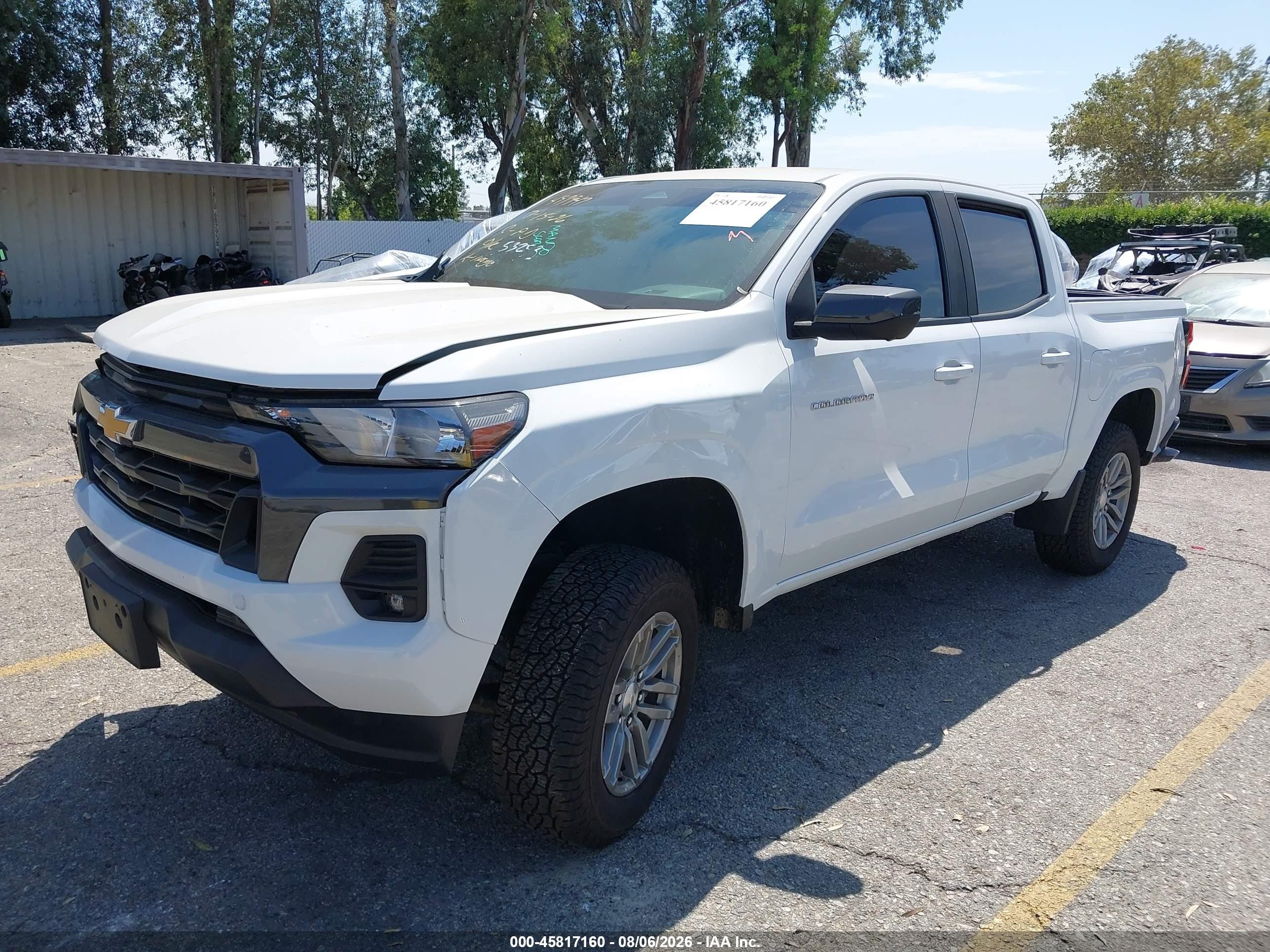 2023 Chevrolet Colorado VIN 1GCPSCEK8P1153962 IAAI salvage auction — Side, Salvage (California), sold $6,550 on 2026-09-08 (photo 2)