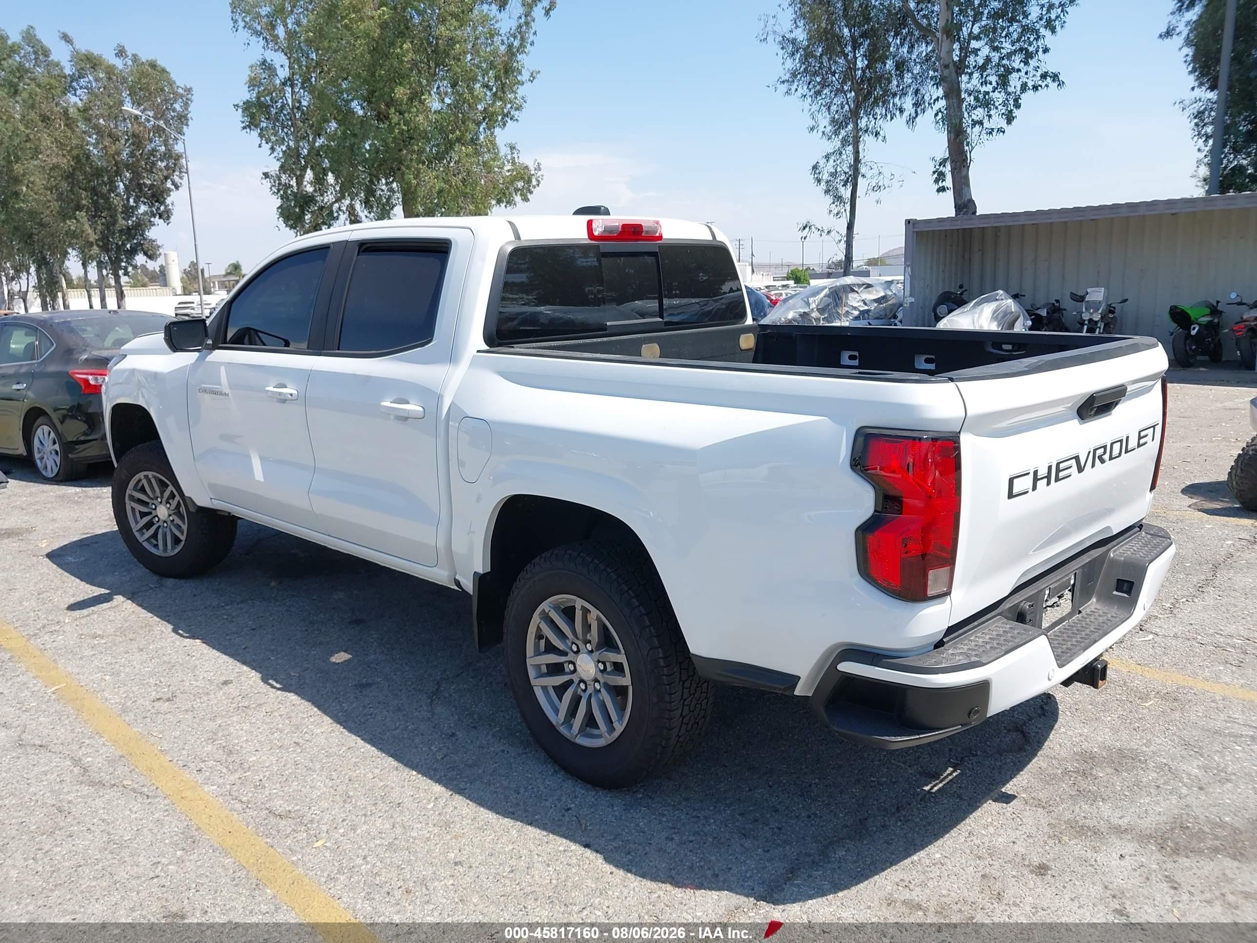 2023 Chevrolet Colorado VIN 1GCPSCEK8P1153962 IAAI salvage auction — Side, Salvage (California), sold $6,550 on 2026-09-08 (photo 3)