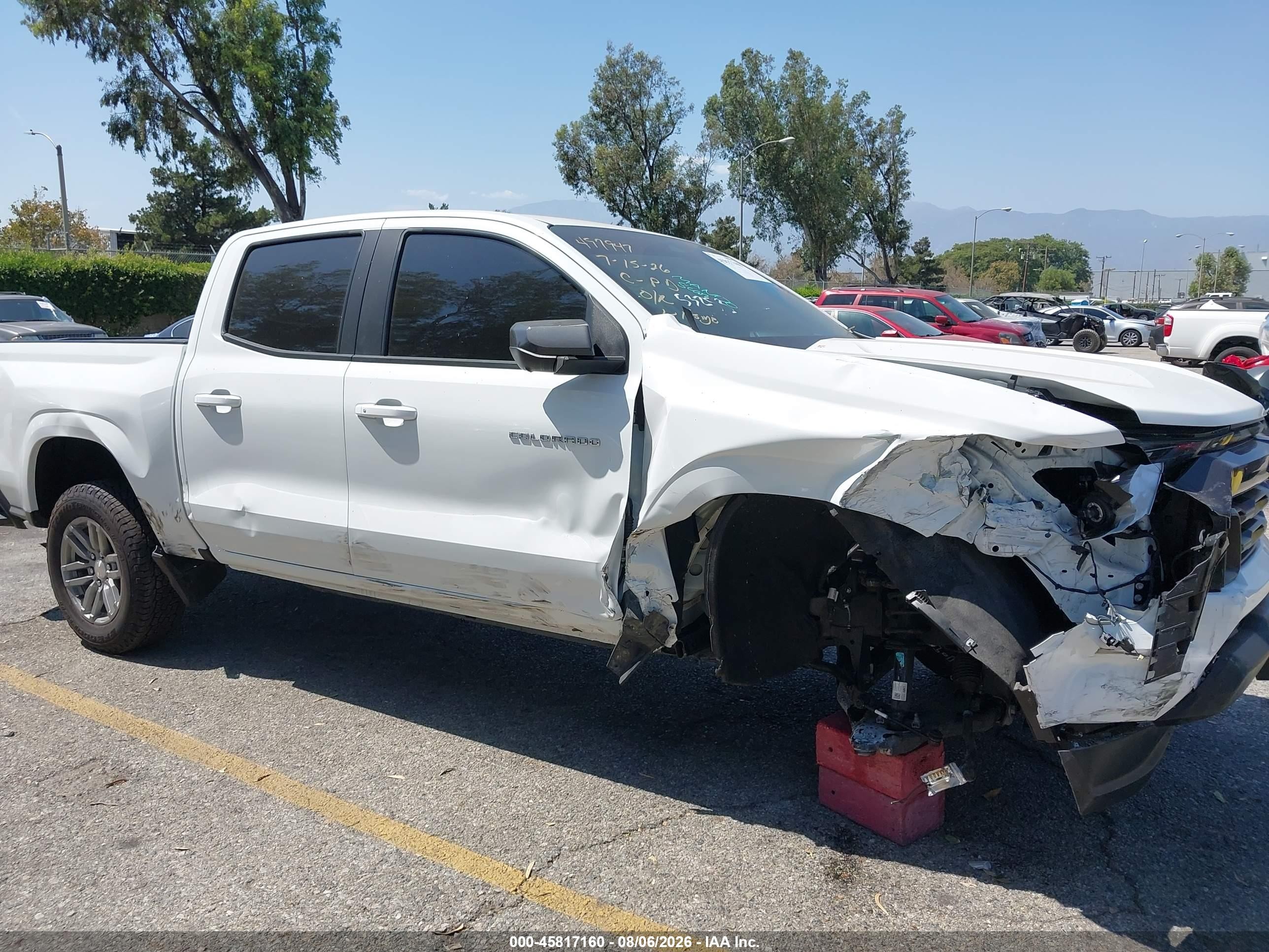 2023 Chevrolet Colorado VIN 1GCPSCEK8P1153962 IAAI salvage auction — Side, Salvage (California), sold $6,550 on 2026-09-08 (photo 6)