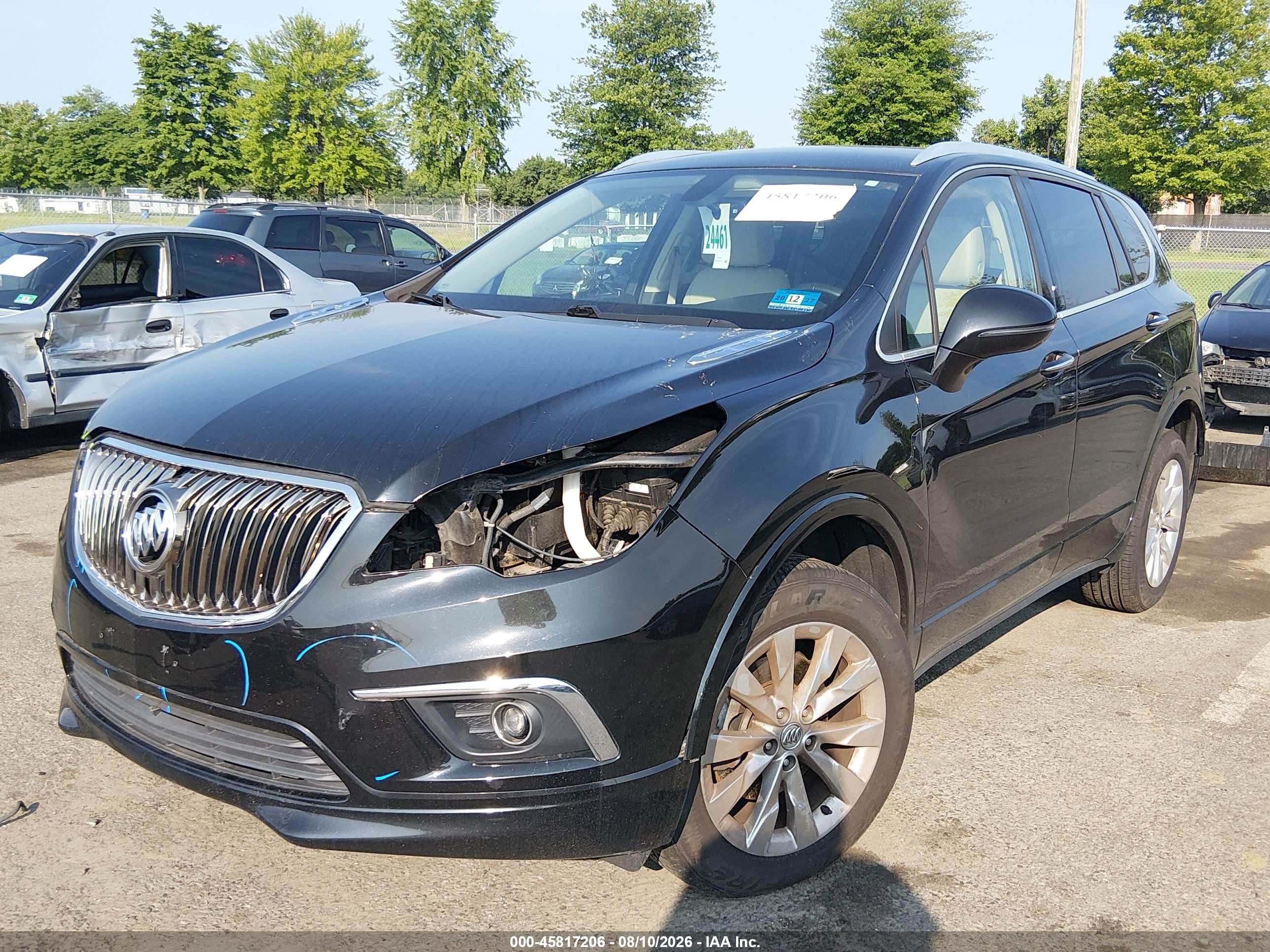 2017 Buick Envision VIN LRBFXDSA7HD218569 IAAI salvage auction — Front & Rear, Salvage (New Jersey), sold $1,400 on 2026-09-14 (photo 2)