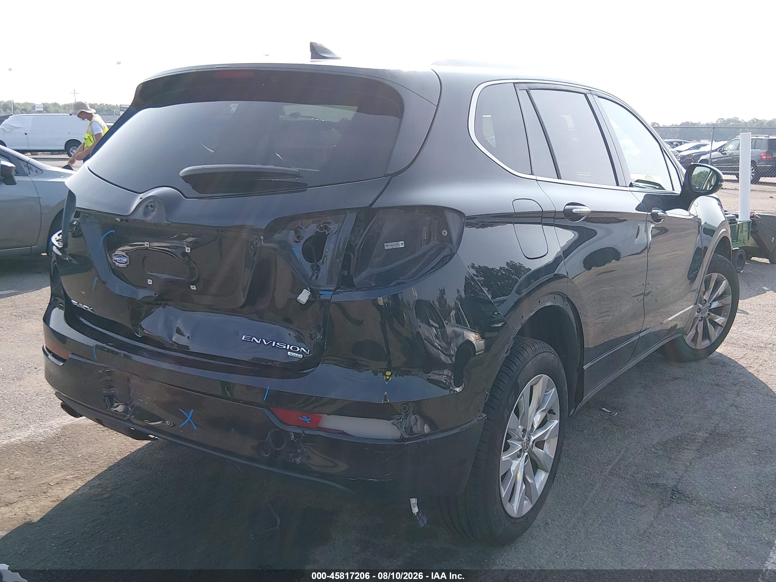 2017 Buick Envision VIN LRBFXDSA7HD218569 IAAI salvage auction — Front & Rear, Salvage (New Jersey), sold $1,400 on 2026-09-14 (photo 4)
