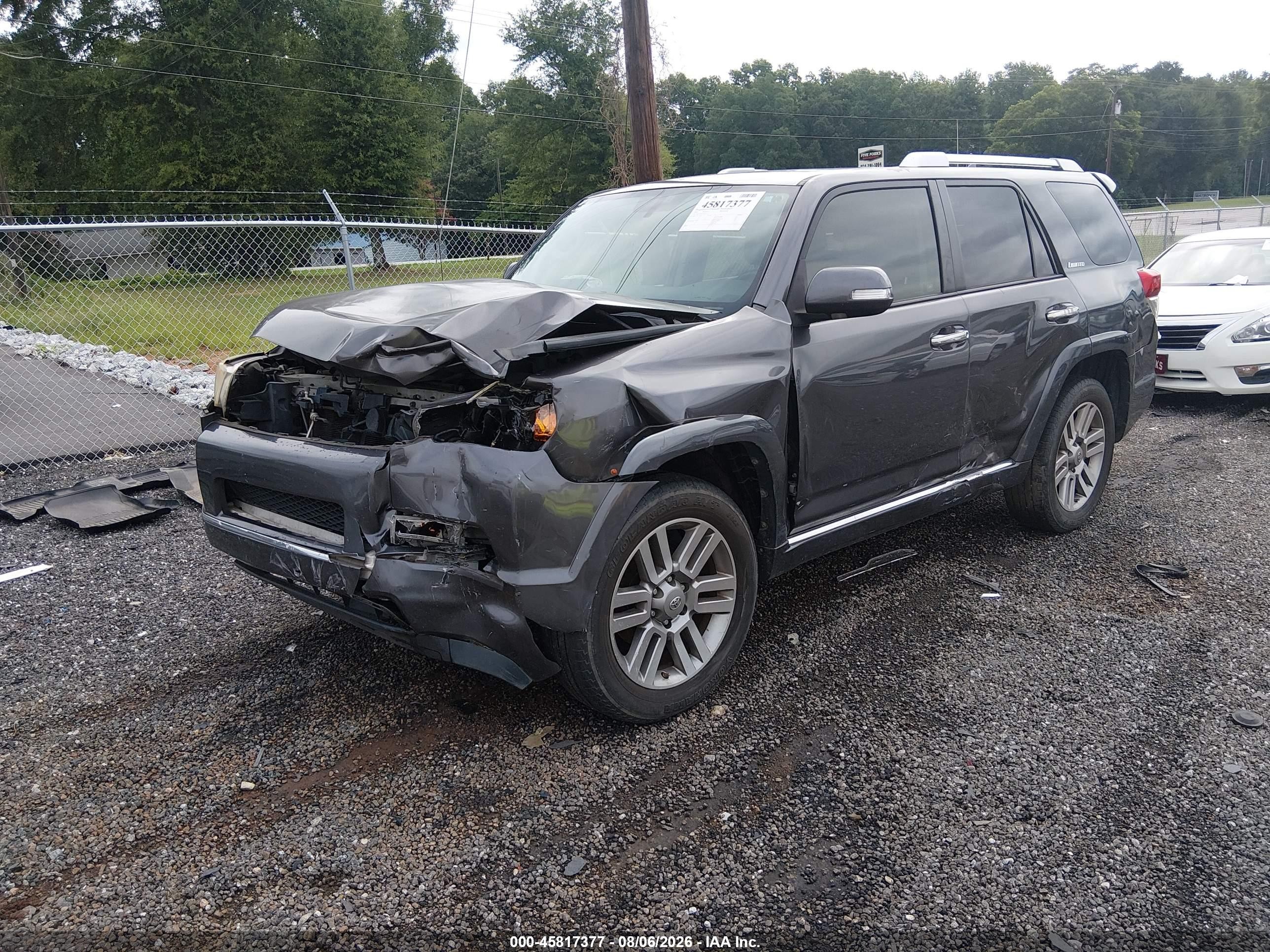 2013 Toyota 4runner VIN JTEZU5JR5D5057353 IAAI salvage auction — Front End, Salvage (South Carolina), sold $7,400 on 2026-09-23 (photo 2)