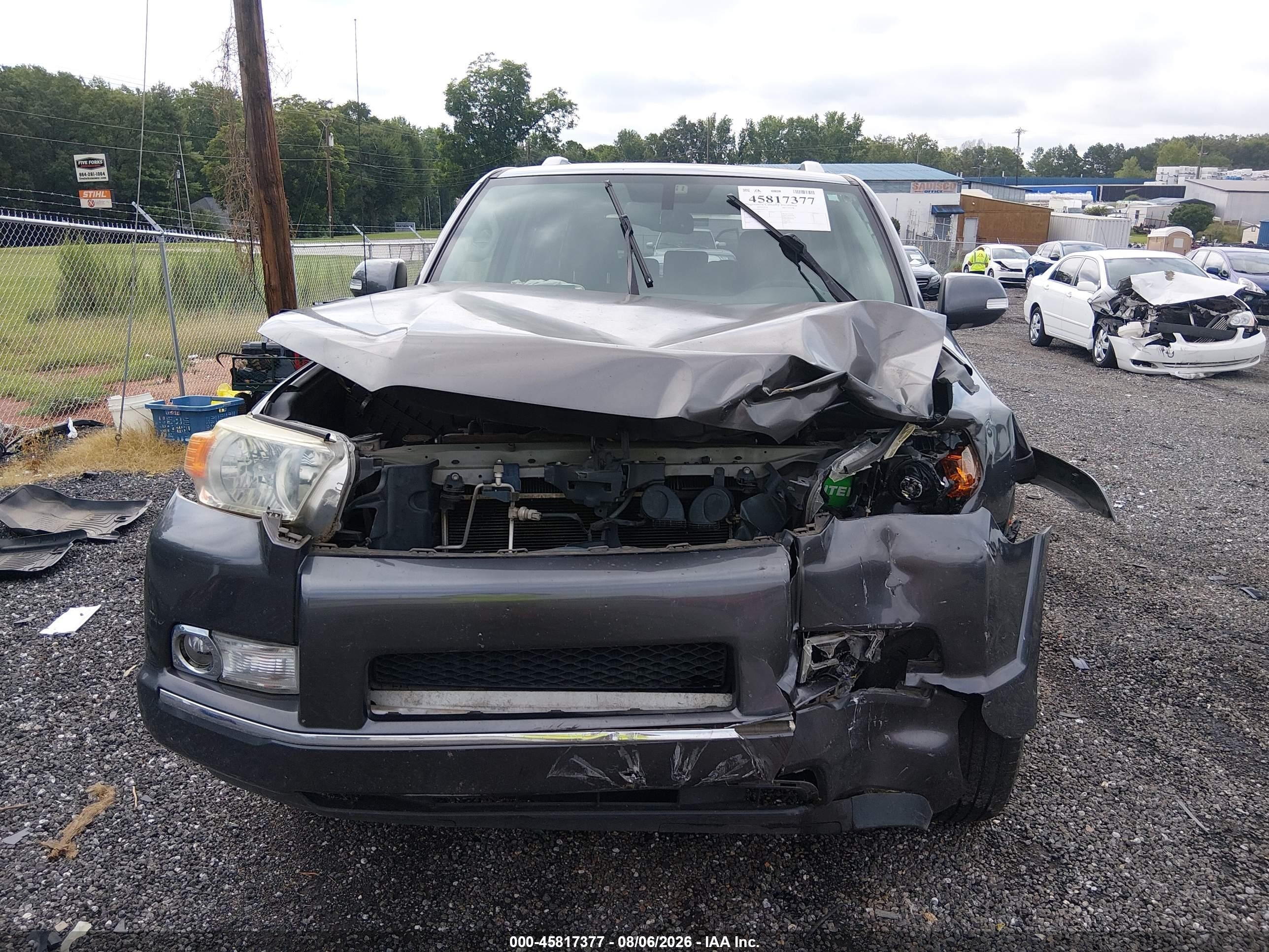 2013 Toyota 4runner VIN JTEZU5JR5D5057353 IAAI salvage auction — Front End, Salvage (South Carolina), sold $7,400 on 2026-09-23 (photo 6)