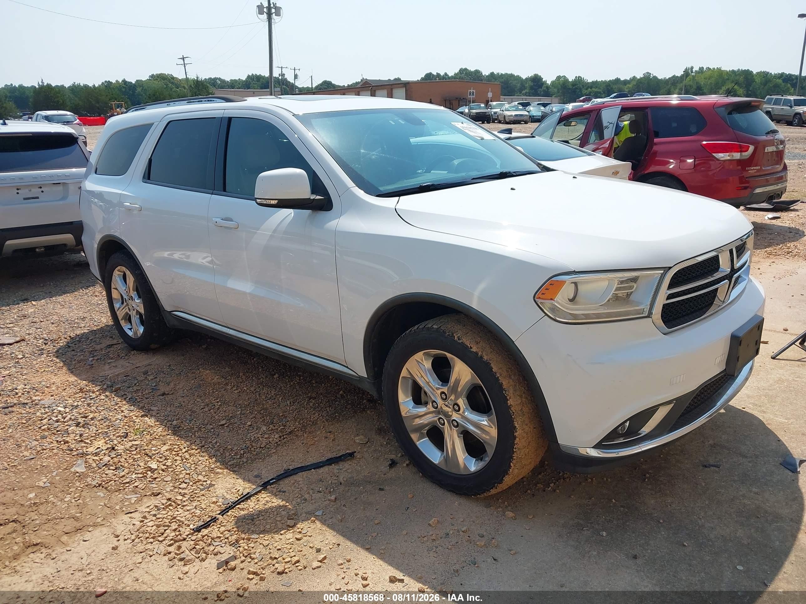 2014 Dodge Durango VIN 1C4RDHDG4EC351615 IAAI salvage auction — Normal Wear, Clear-Dealer Only (North Carolina), sold $2,000 on 2026-08-24 (photo 1)