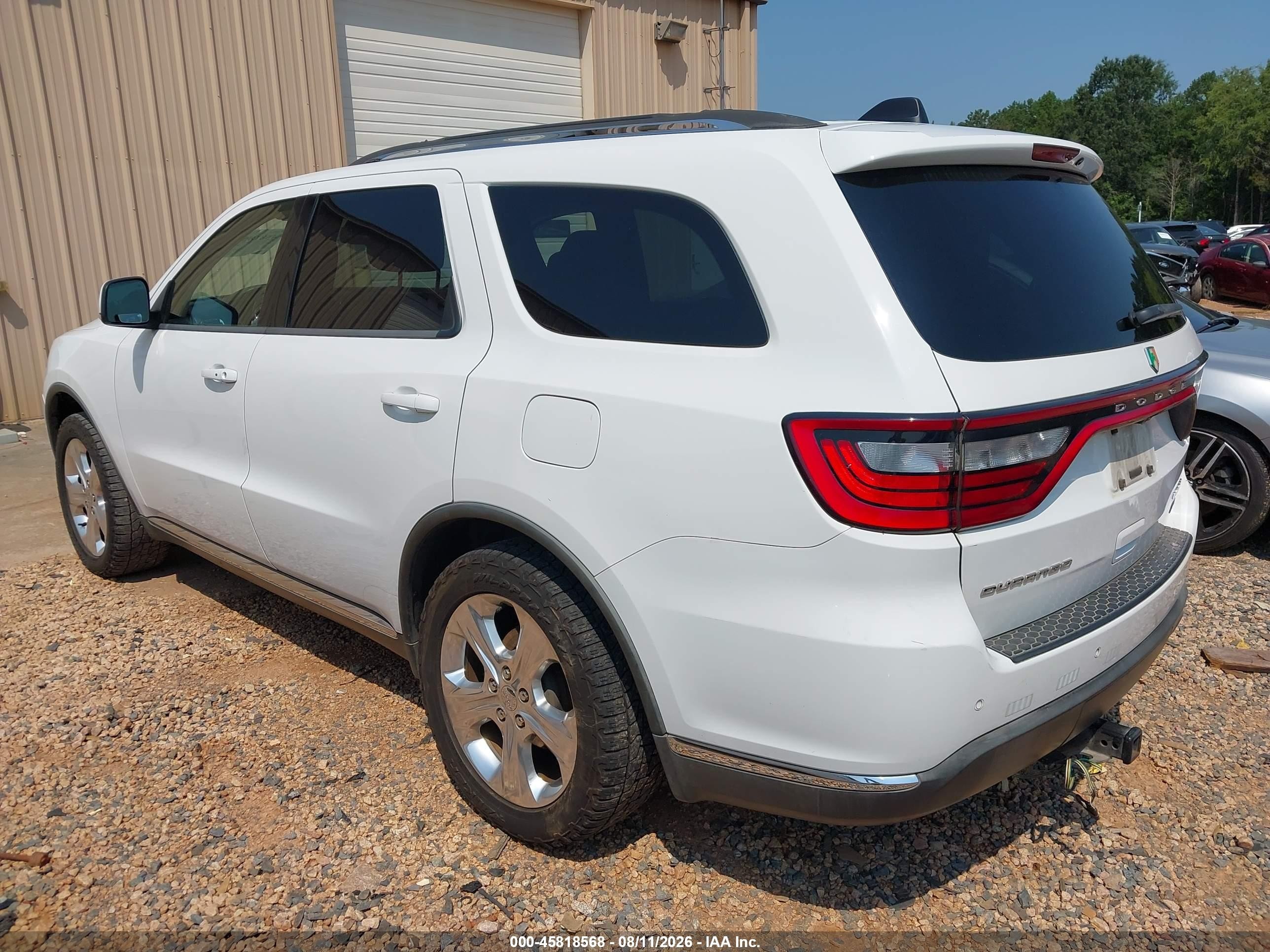 2014 Dodge Durango VIN 1C4RDHDG4EC351615 IAAI salvage auction — Normal Wear, Clear-Dealer Only (North Carolina), sold $2,000 on 2026-08-24 (photo 3)
