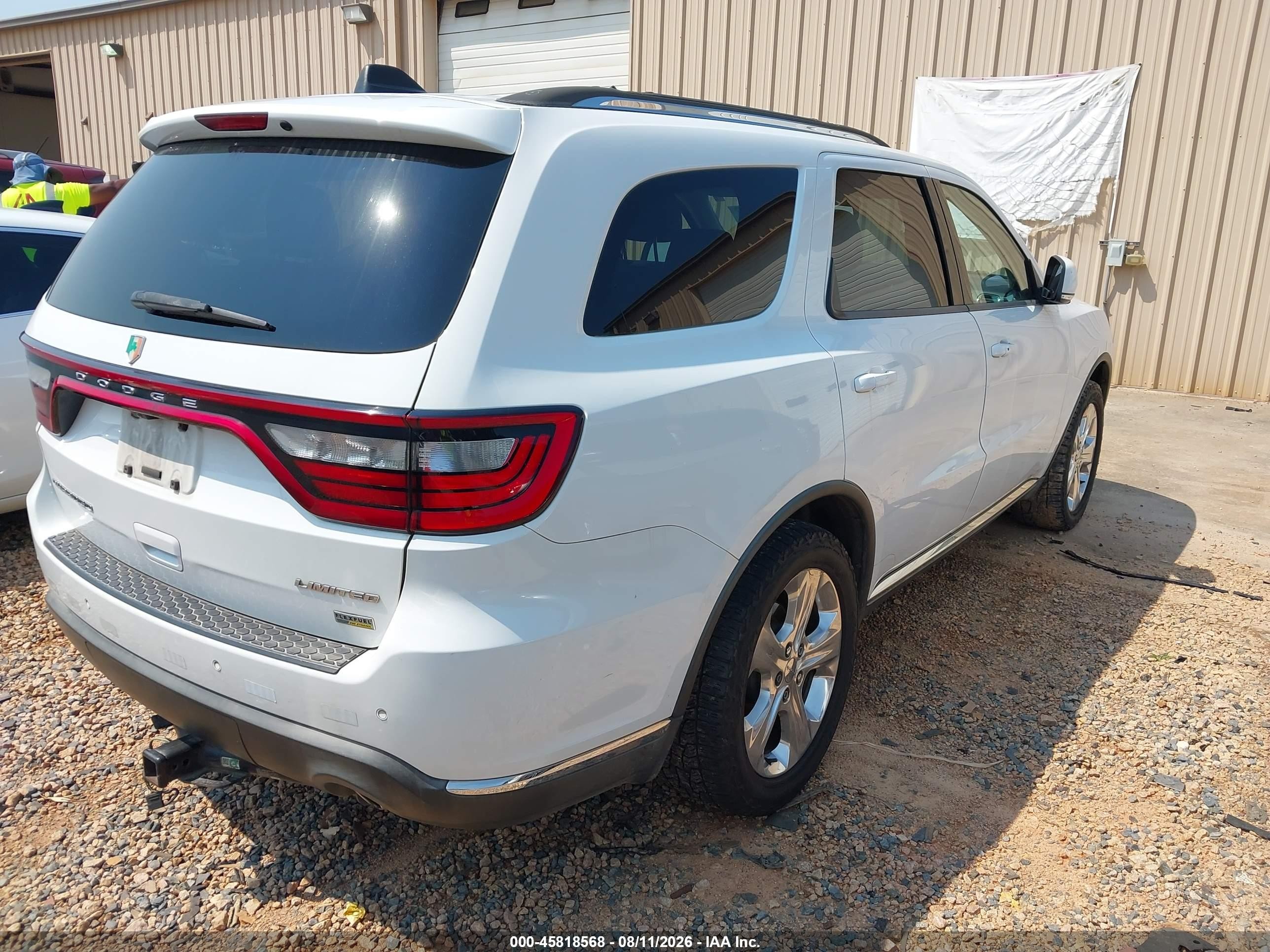 2014 Dodge Durango VIN 1C4RDHDG4EC351615 IAAI salvage auction — Normal Wear, Clear-Dealer Only (North Carolina), sold $2,000 on 2026-08-24 (photo 4)