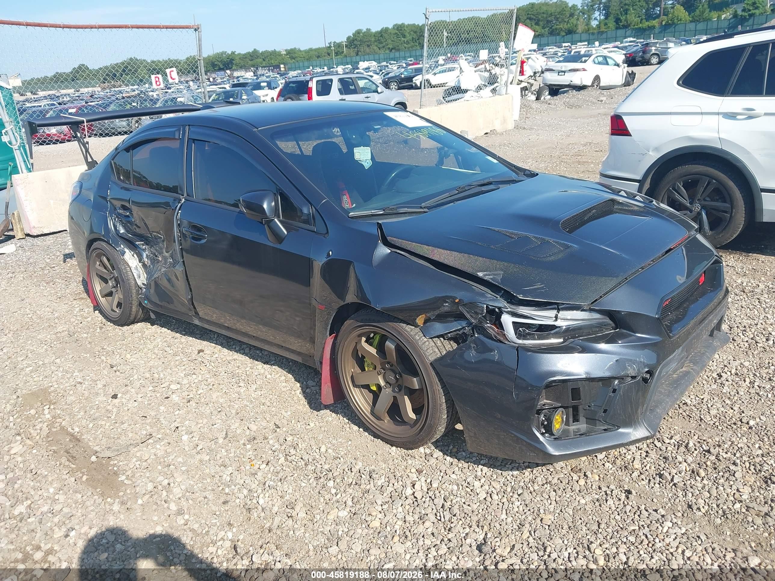 2018 Subaru WRX VIN JF1VA2M68J9835473 — IAAI salvage auction photo