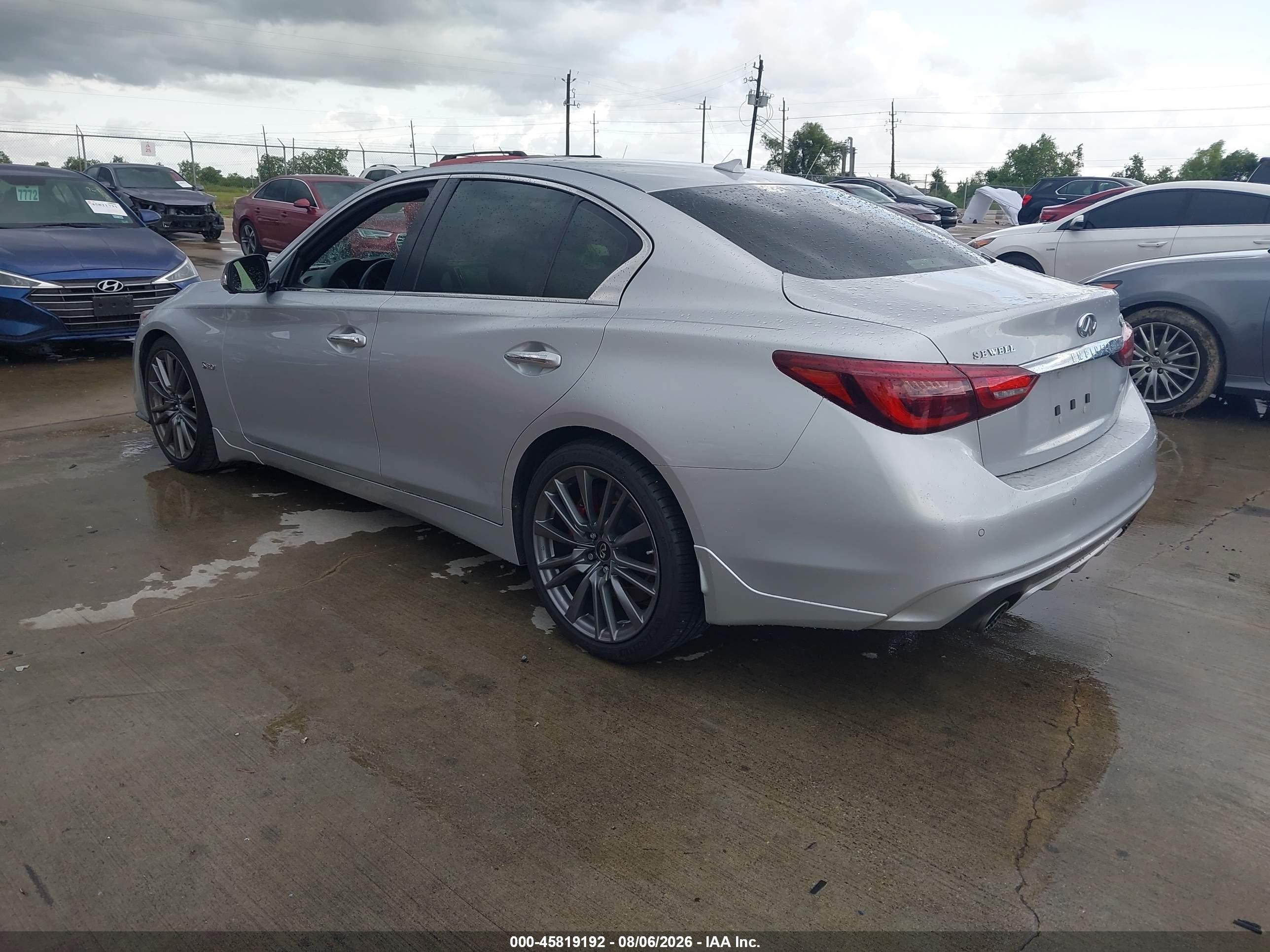 2018 Infiniti Q50 VIN JN1FV7AP7JM460978 IAAI salvage auction — Undercarriage, Original (Texas), sold $12,000 on 2026-09-10 (photo 3)