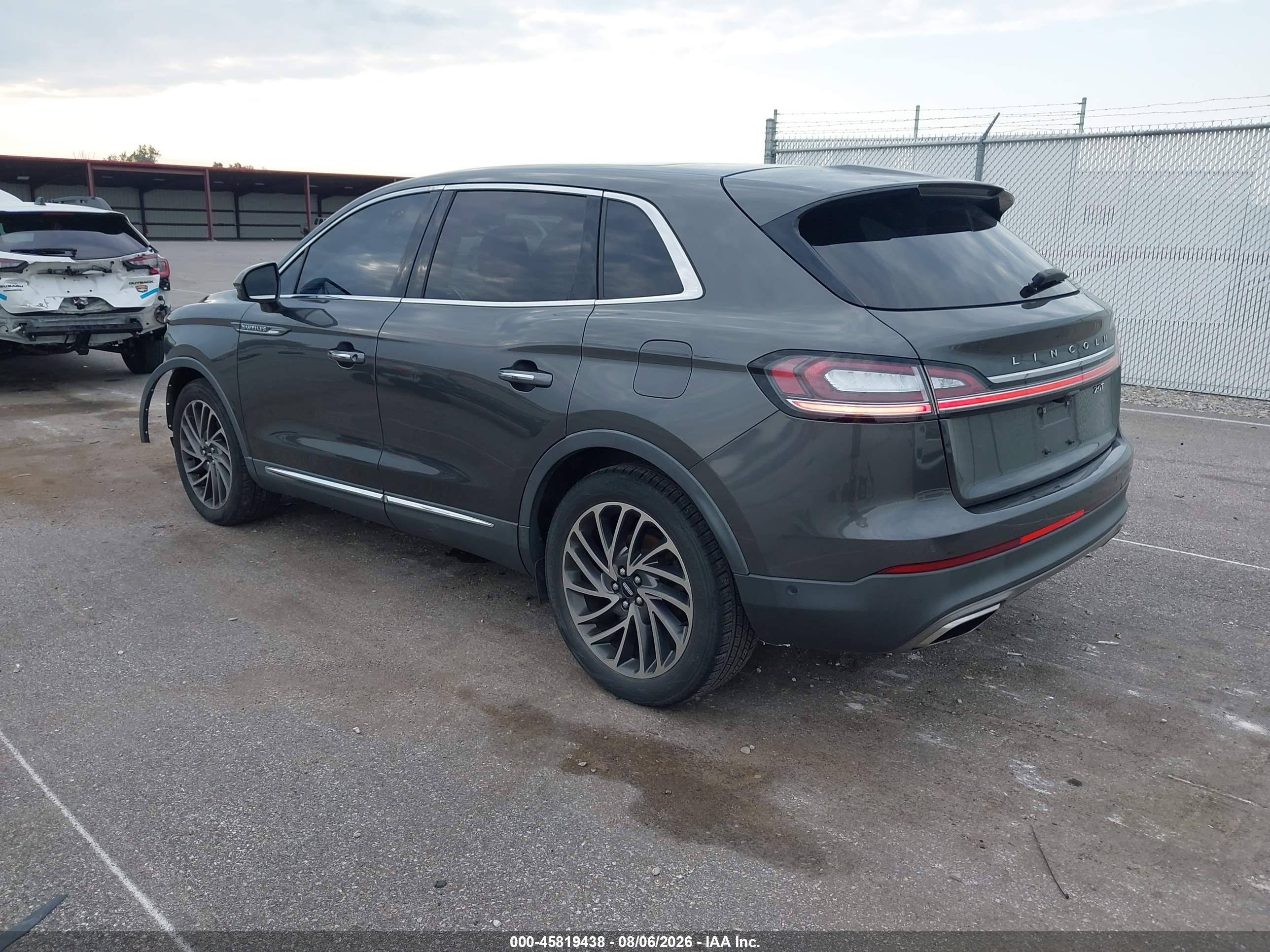 2019 Lincoln Nautilus VIN 2LMPJ6L93KBL41970 IAAI salvage auction — Front End, Salvage (Indiana), sold $2,800 on 2026-09-12 (photo 3)