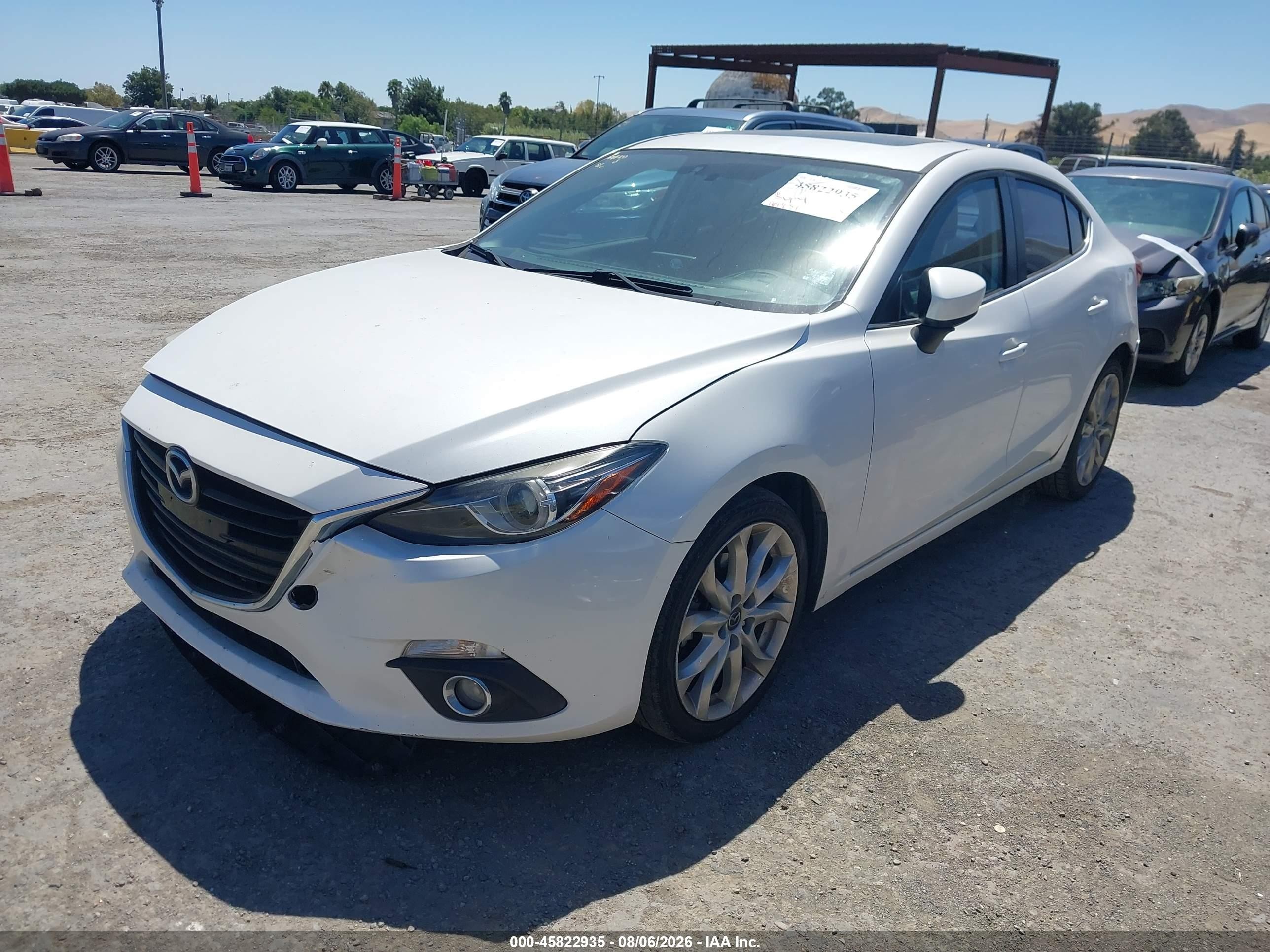 2015 Mazda 3 VIN JM1BM1W34F1227988 IAAI salvage auction — Front End, Salvage (California), sold $1,850 on 2026-09-11 (photo 2)