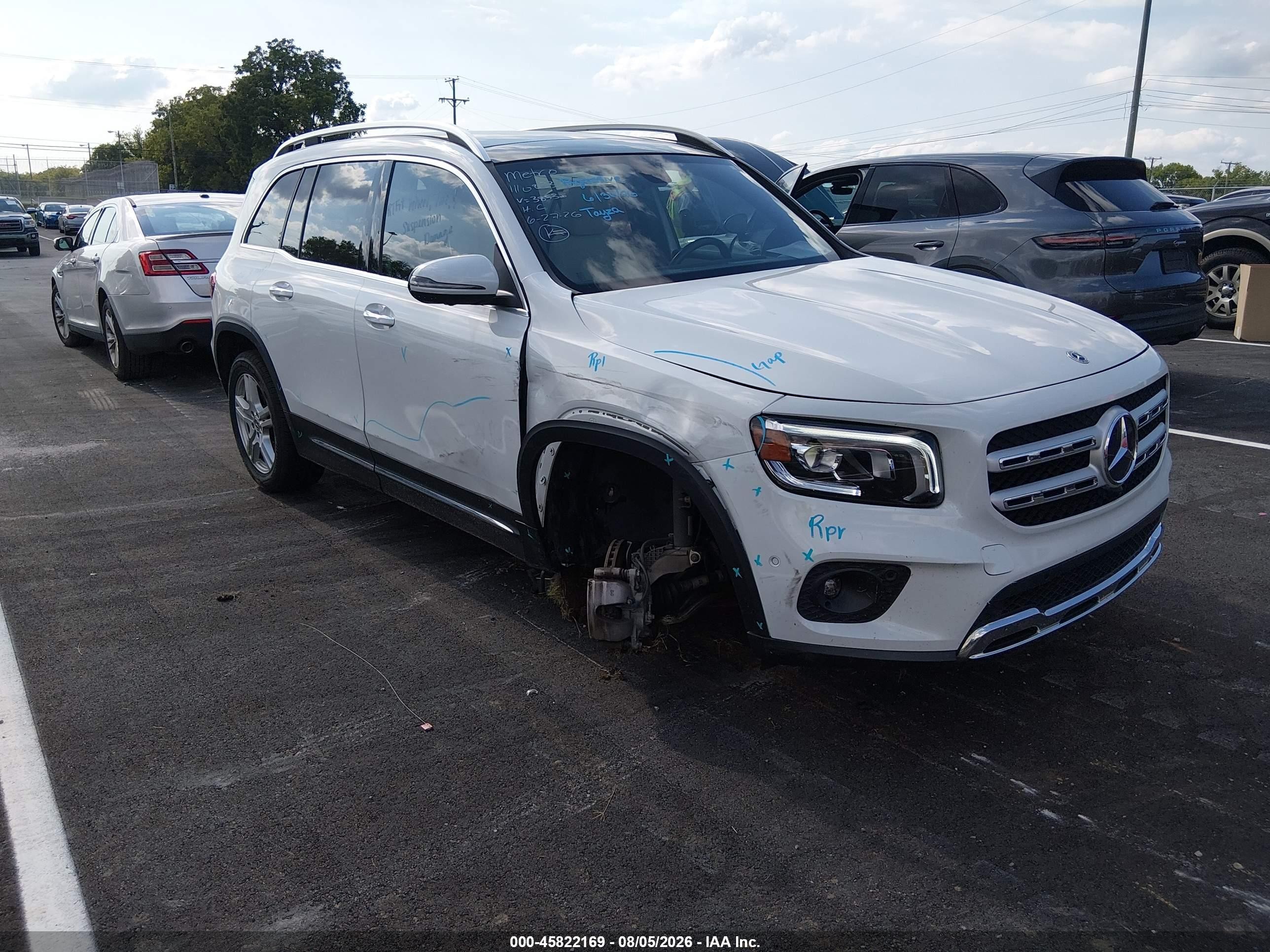 2022 Mercedes-Benz GLB-Class VIN W1N4M4HB0NW238530 — IAAI salvage auction photo
