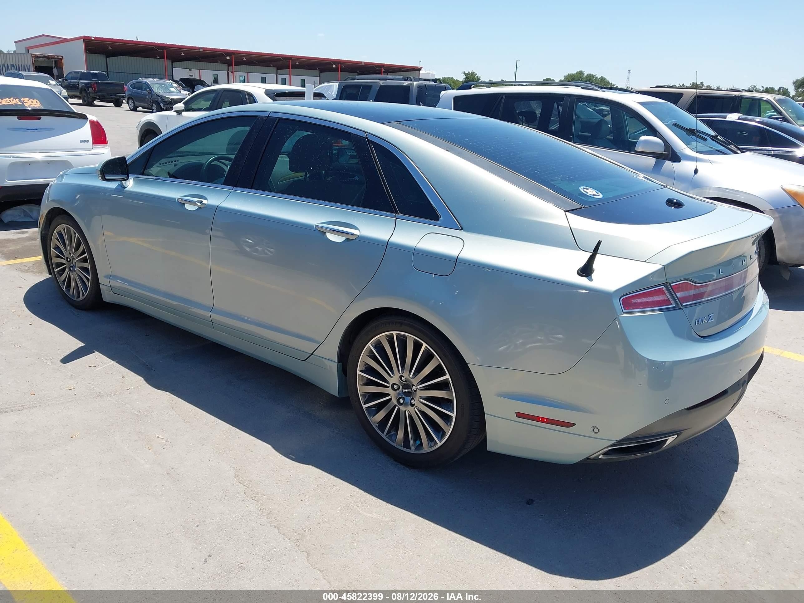2014 Lincoln Mkz VIN 3LN6L2LU8ER807302 IAAI salvage auction — Normal Wear, Clear (Texas), sold $825 on 2026-09-03 (photo 3)