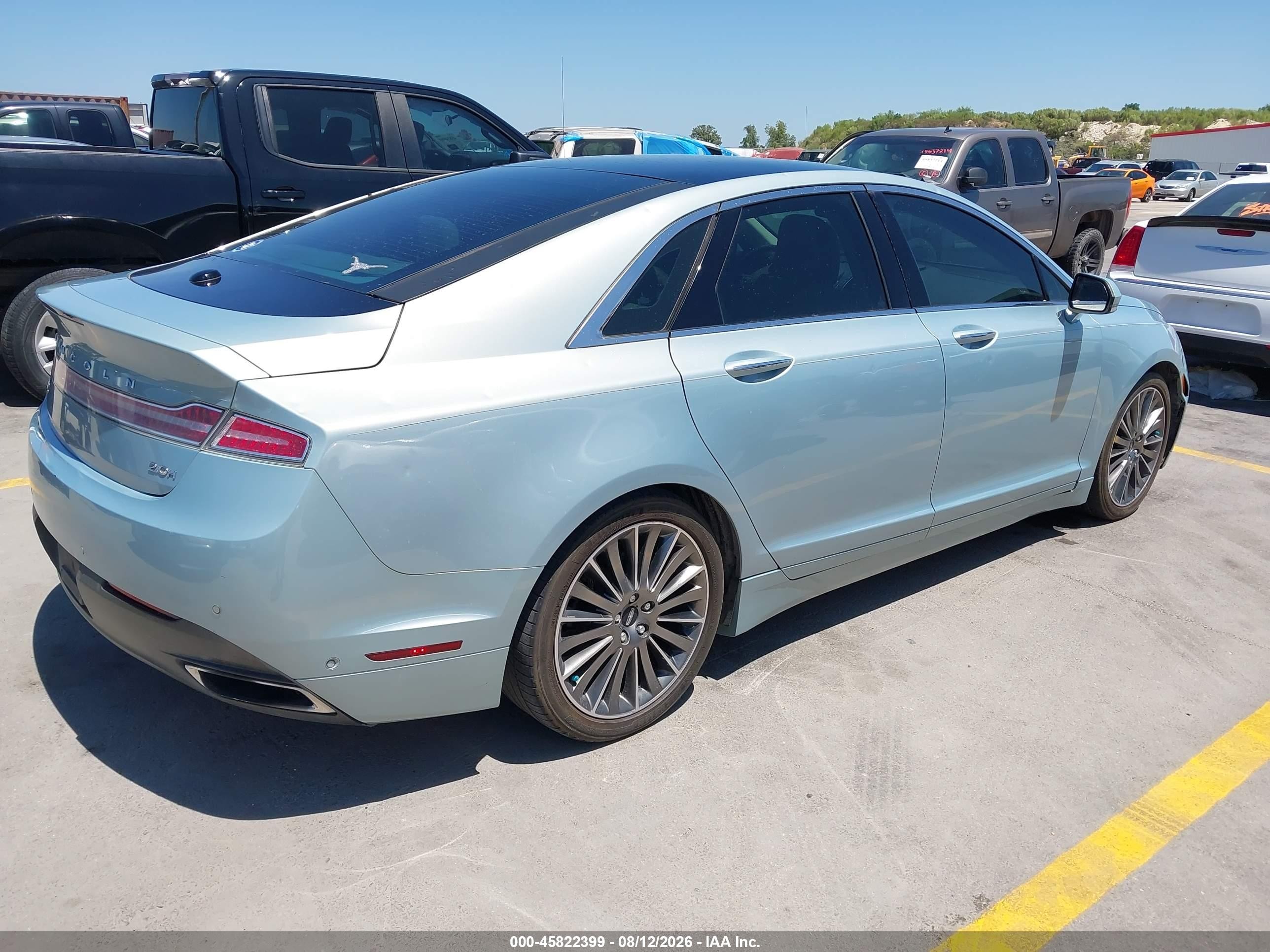 2014 Lincoln Mkz VIN 3LN6L2LU8ER807302 IAAI salvage auction — Normal Wear, Clear (Texas), sold $825 on 2026-09-03 (photo 4)