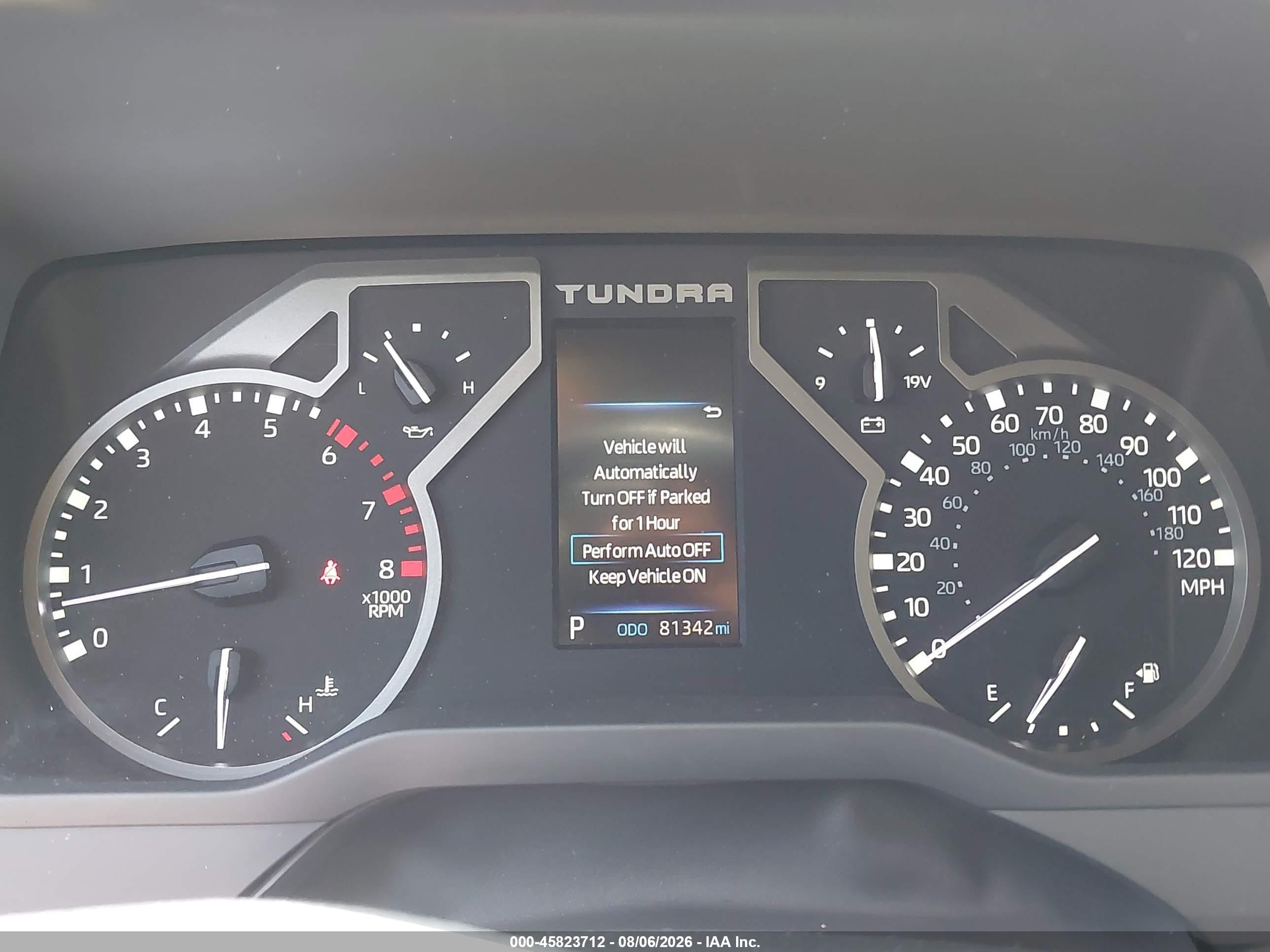 2022 Toyota Tundra VIN 5TFJA5AB1NX004779 IAAI salvage auction — Front End, Original (Texas), sold $24,800 on 2026-08-13 (photo 7)