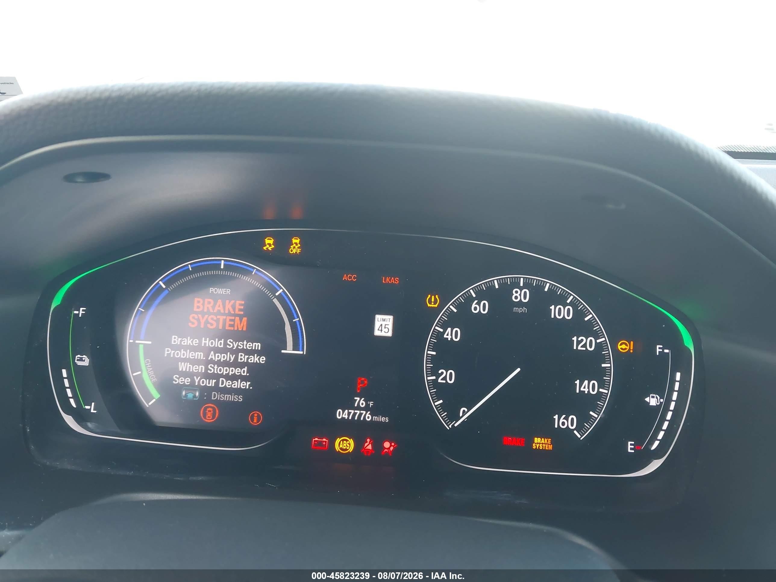 2019 Honda Accord VIN 1HGCV3F55KA011576 IAAI salvage auction — Front End, Salvage (Virginia), sold $6,975 on 2026-09-11 (photo 7)