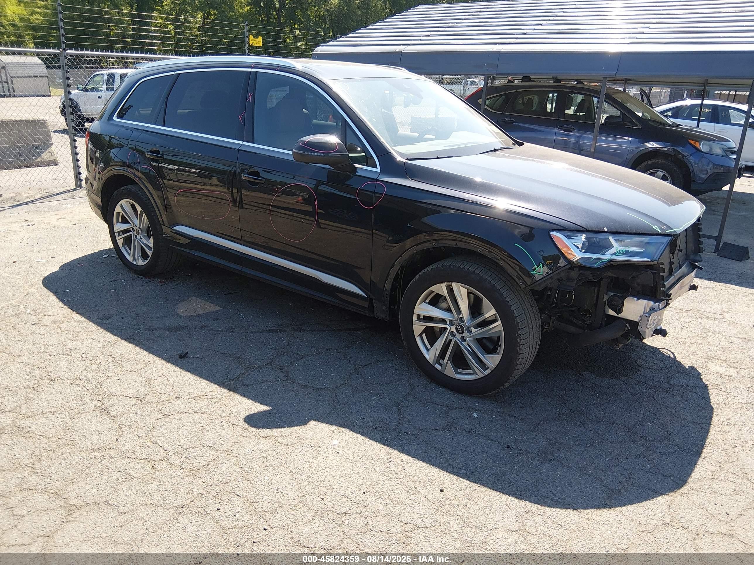 2021 Audi Q7 VIN WA1LJAF73MD039856 — IAAI salvage auction photo