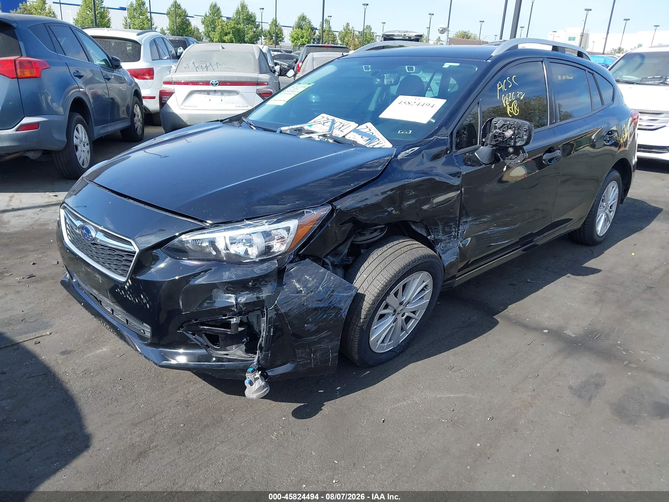 2017 Subaru Impreza VIN 4S3GTAD6XH3727179 IAAI salvage auction — Side, Salvage Certificate (California), sold $1,250 on 2026-09-13 (photo 6)