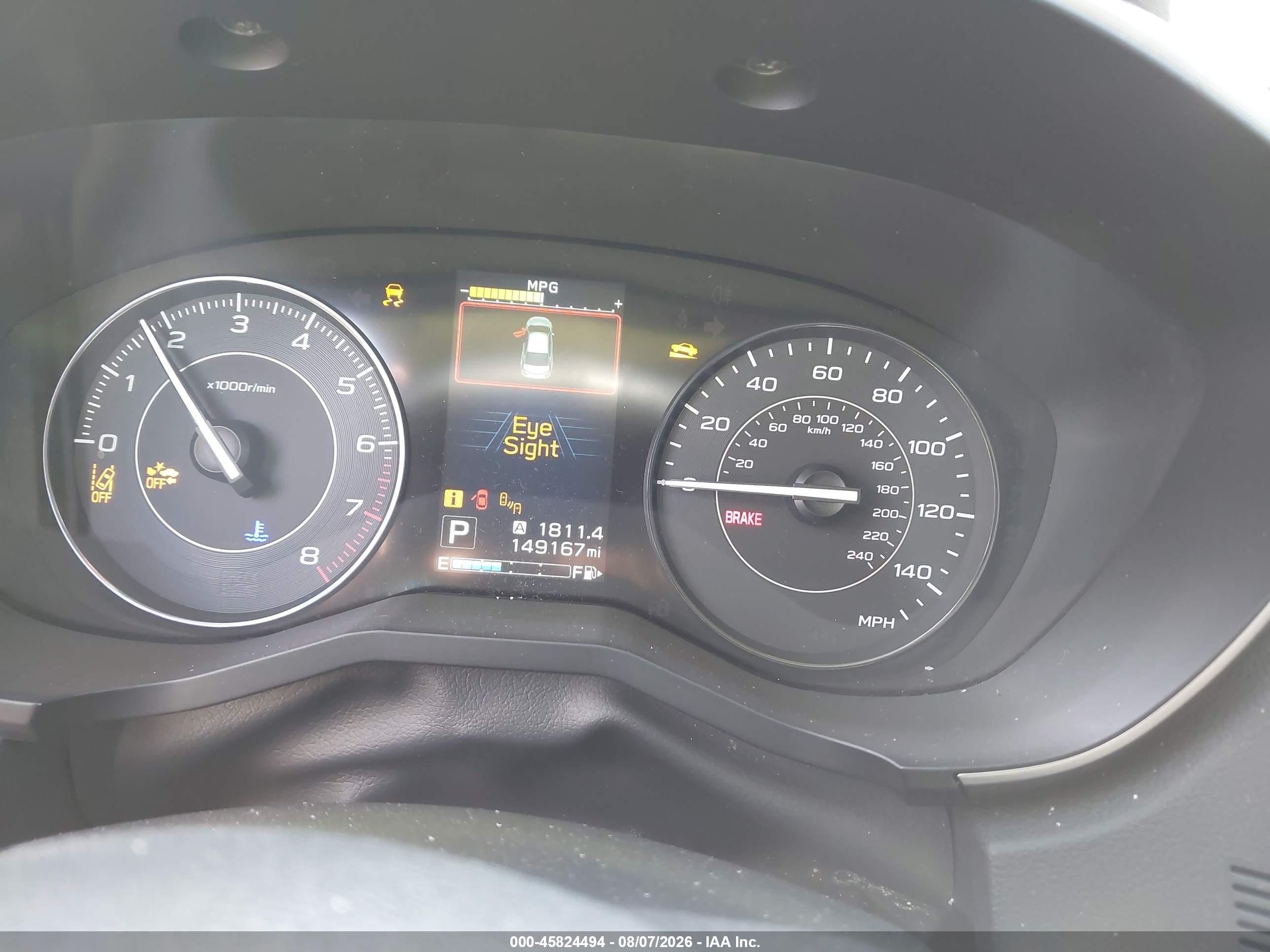 2017 Subaru Impreza VIN 4S3GTAD6XH3727179 IAAI salvage auction — Side, Salvage Certificate (California), sold $1,250 on 2026-09-13 (photo 7)