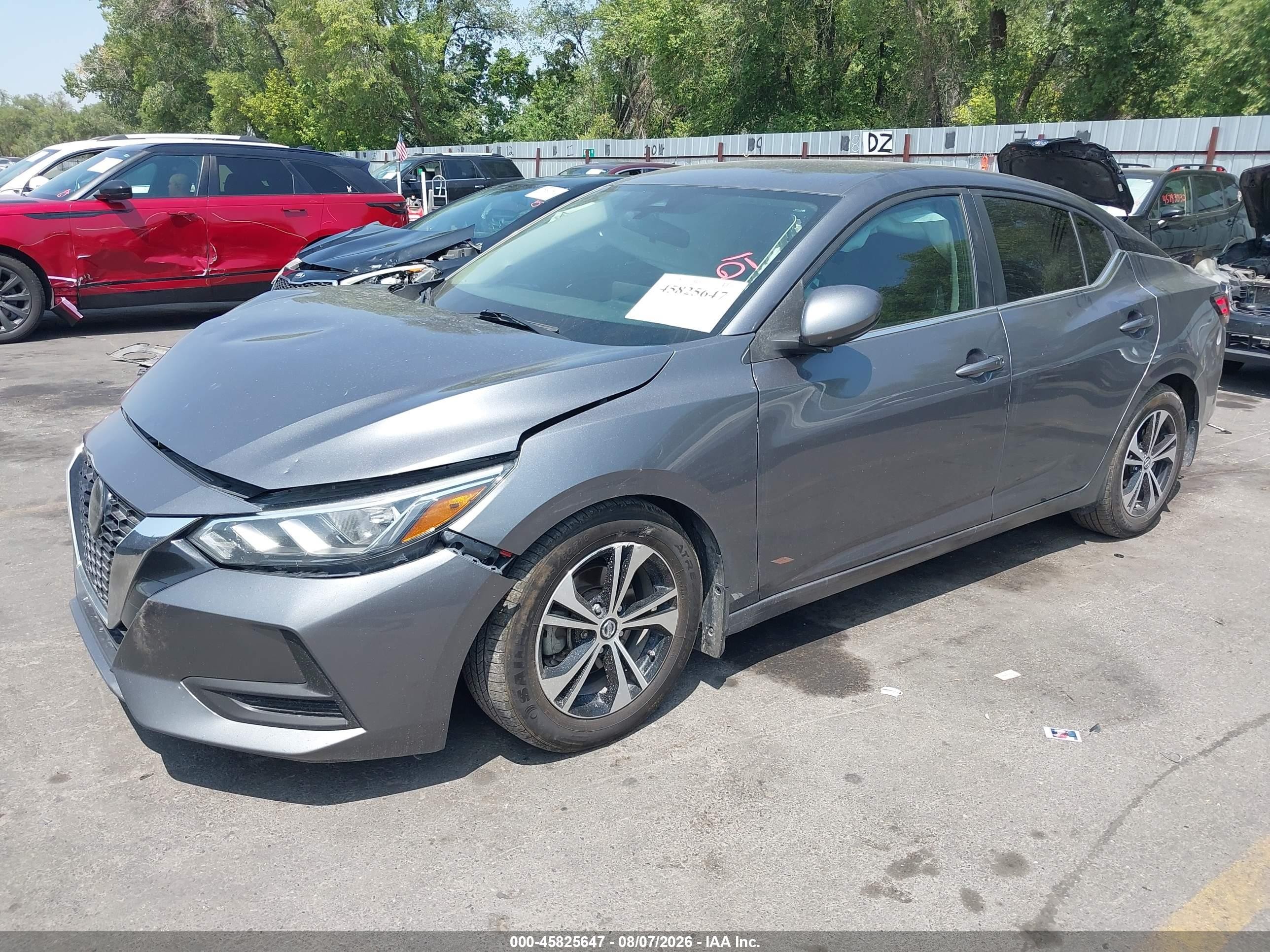 2020 Nissan Sentra VIN 3N1AB8CV9LY236907 IAAI salvage auction — Side, Salvage (Utah), sold $1,950 on 2026-09-03 (photo 2)