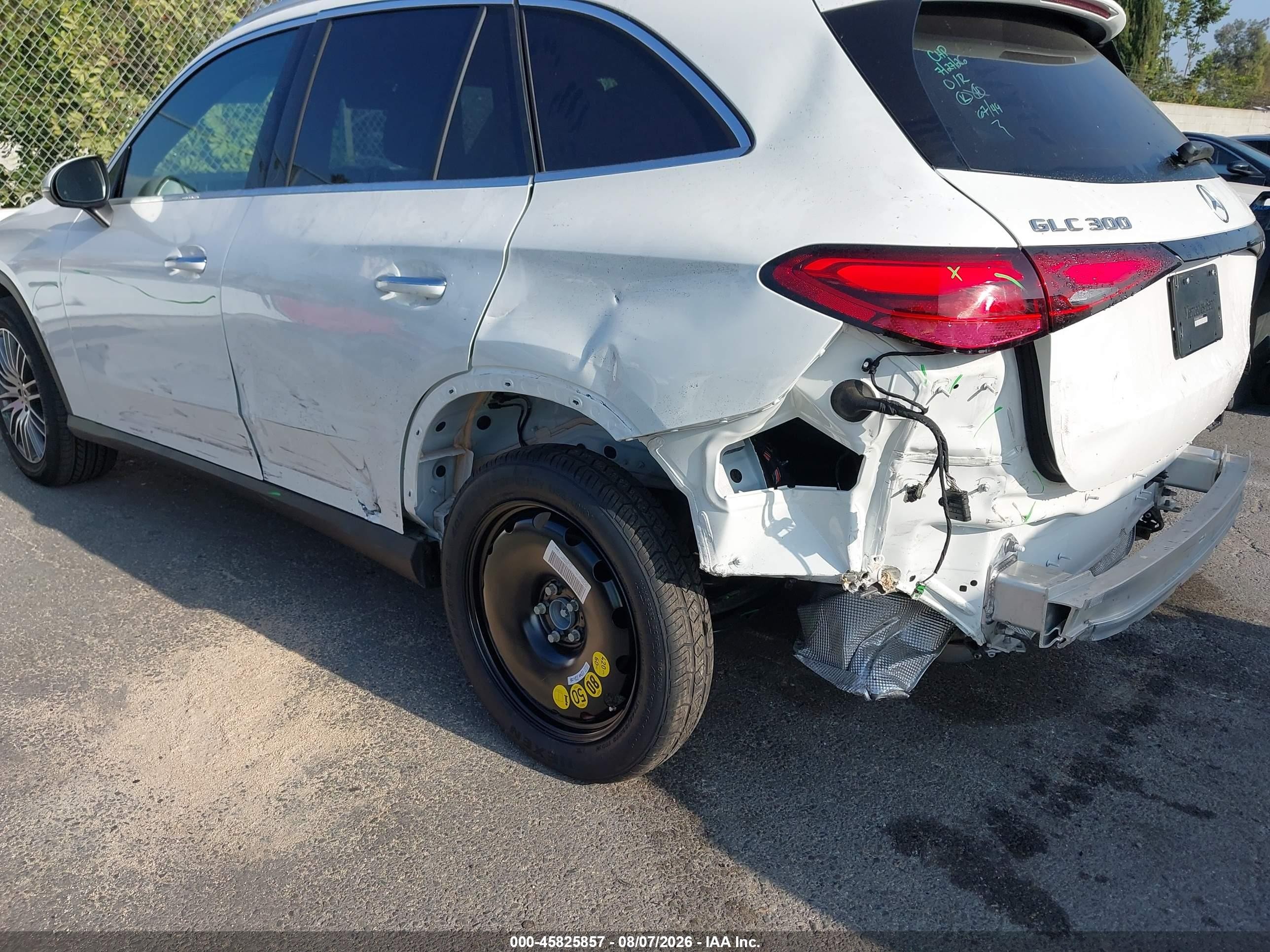 2026 Mercedes-Benz GLC-Class VIN W1NKM4GB0TF504957 IAAI salvage auction — Rear End, Salvage (California), sold $18,300 on 2026-08-20 (photo 6)