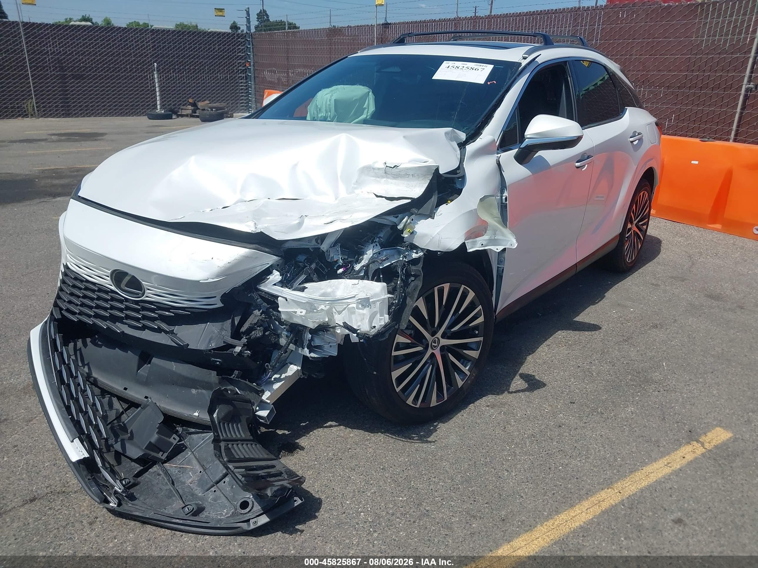 2025 Lexus RX 350h VIN 2T2BBMCAXSC087425 IAAI salvage auction — Front End, Salvage (California), sold $19,350 on 2026-08-31 (photo 2)