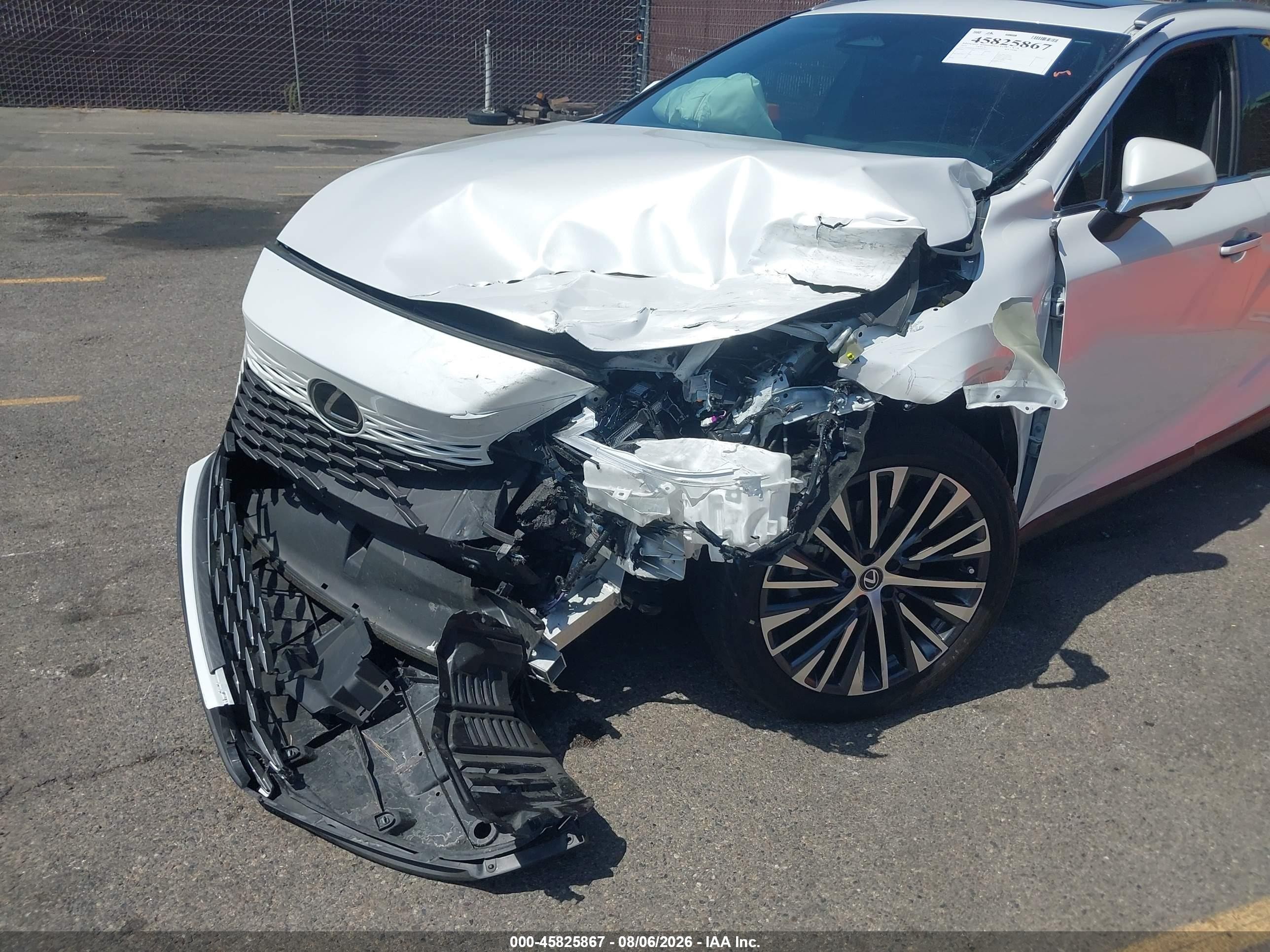 2025 Lexus RX 350h VIN 2T2BBMCAXSC087425 IAAI salvage auction — Front End, Salvage (California), sold $19,350 on 2026-08-31 (photo 6)