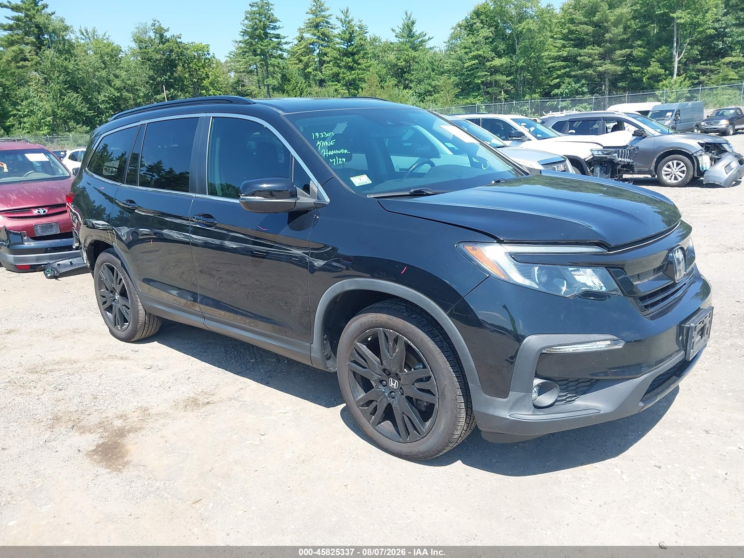 2021 Honda Pilot VIN 5FNYF6H27MB065445 — IAAI salvage auction photo