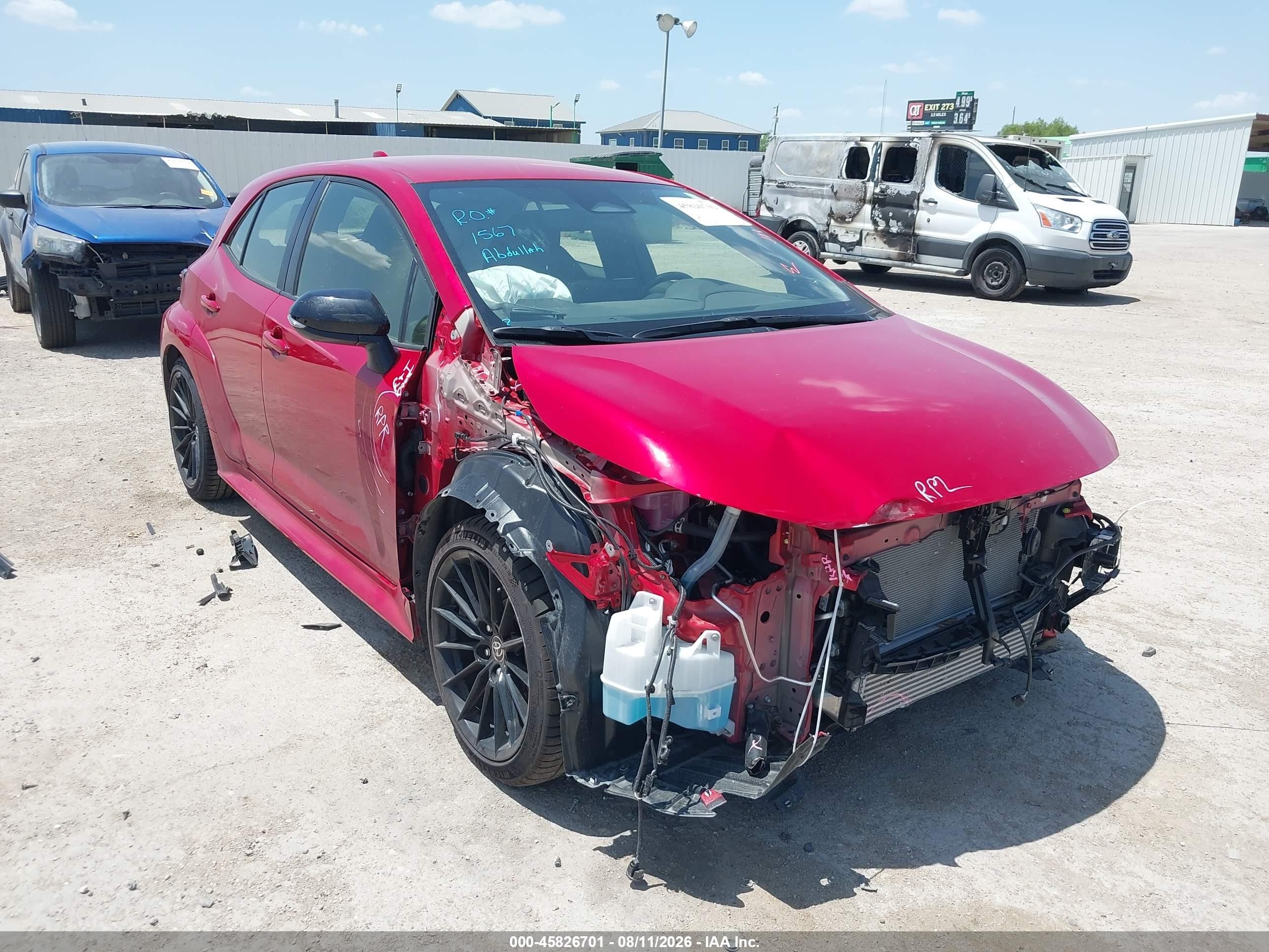2023 Toyota GR Corolla VIN JTNABAAE3PA001478 — IAAI salvage auction photo