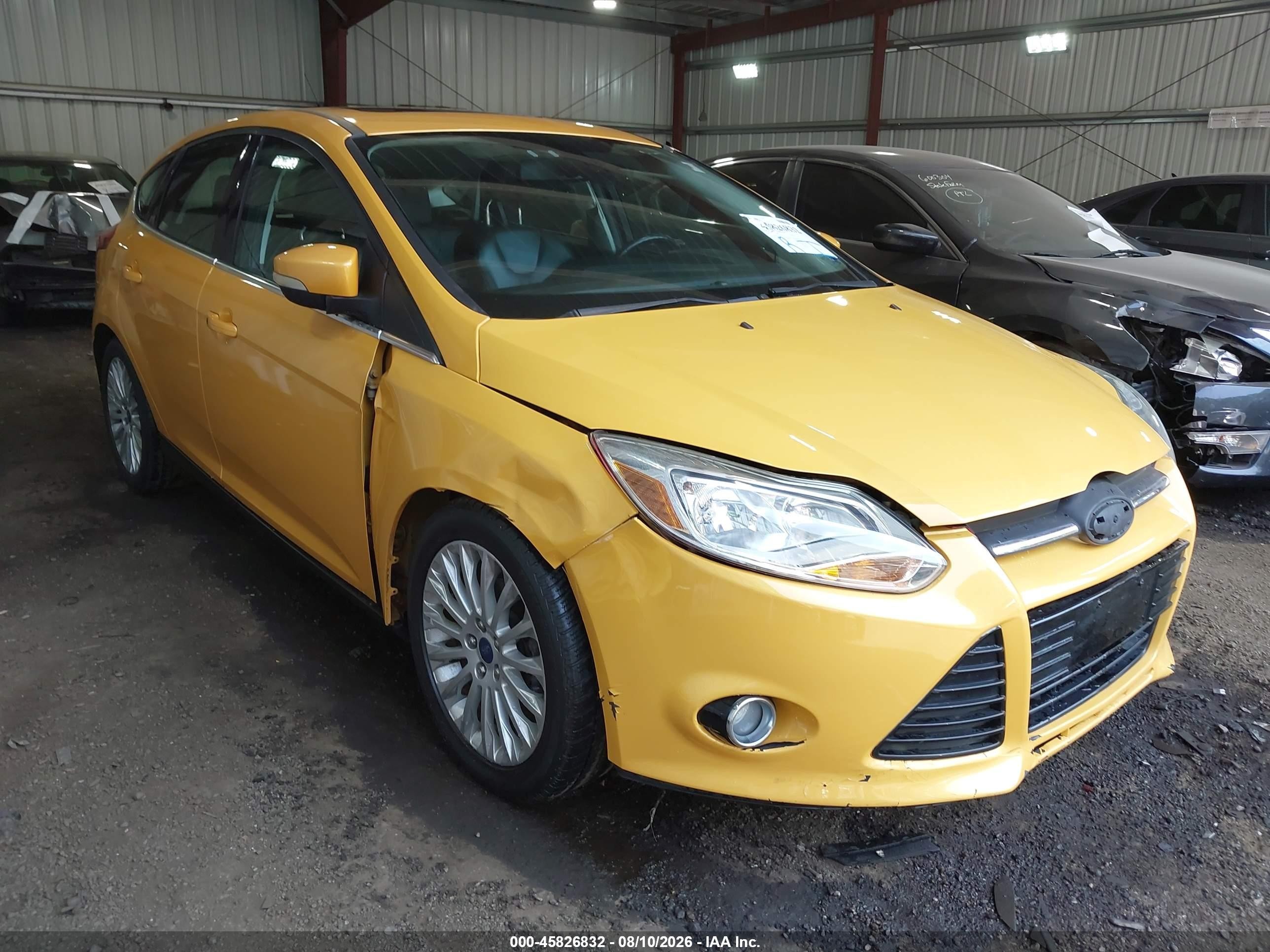 2012 Ford Focus VIN 1FAHP3N23CL111046 IAAI salvage auction — Unknown, Clear (Virginia), sold $775 on 2026-09-26 (photo 1)