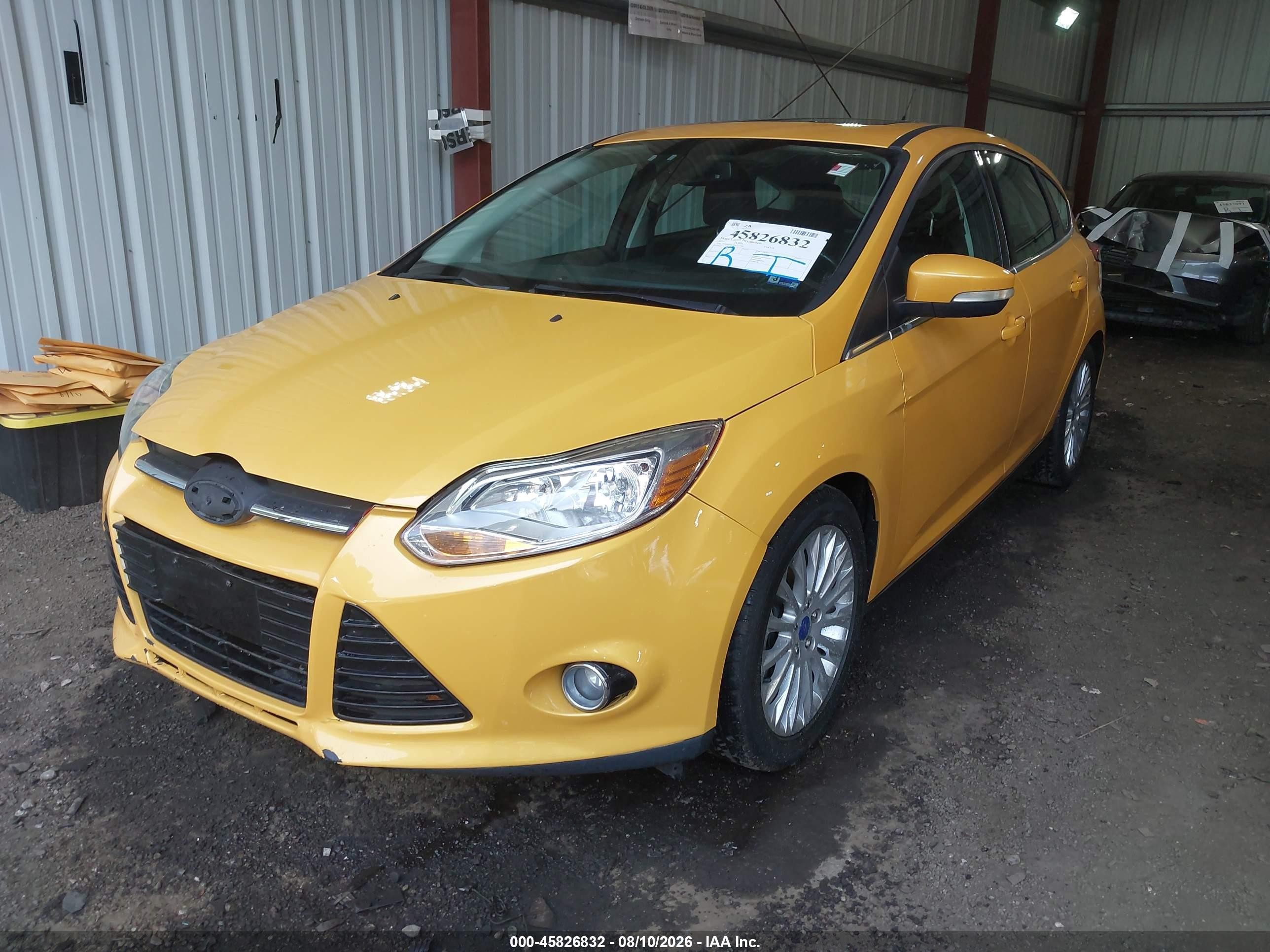 2012 Ford Focus VIN 1FAHP3N23CL111046 IAAI salvage auction — Unknown, Clear (Virginia), sold $775 on 2026-09-26 (photo 2)