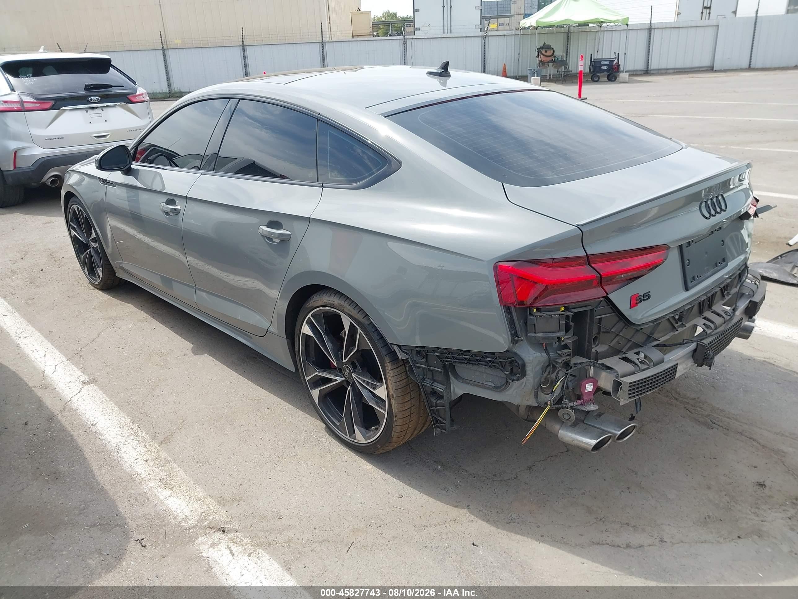 2022 Audi S5 VIN WAUB4CF59NA020859 IAAI salvage auction — Rear End, Salvage (California), sold $16,500 on 2026-09-01 (photo 3)