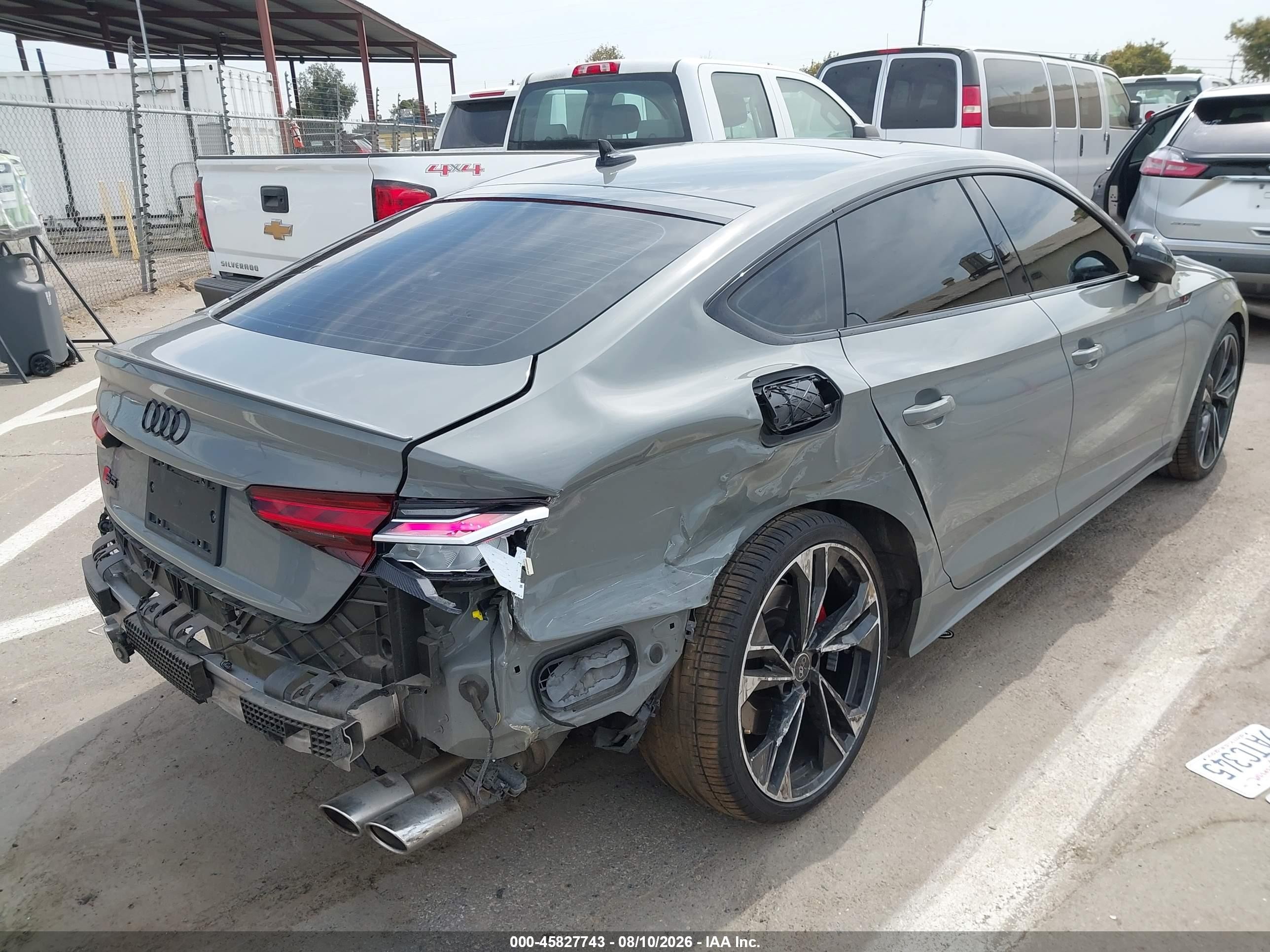 2022 Audi S5 VIN WAUB4CF59NA020859 IAAI salvage auction — Rear End, Salvage (California), sold $16,500 on 2026-09-01 (photo 4)