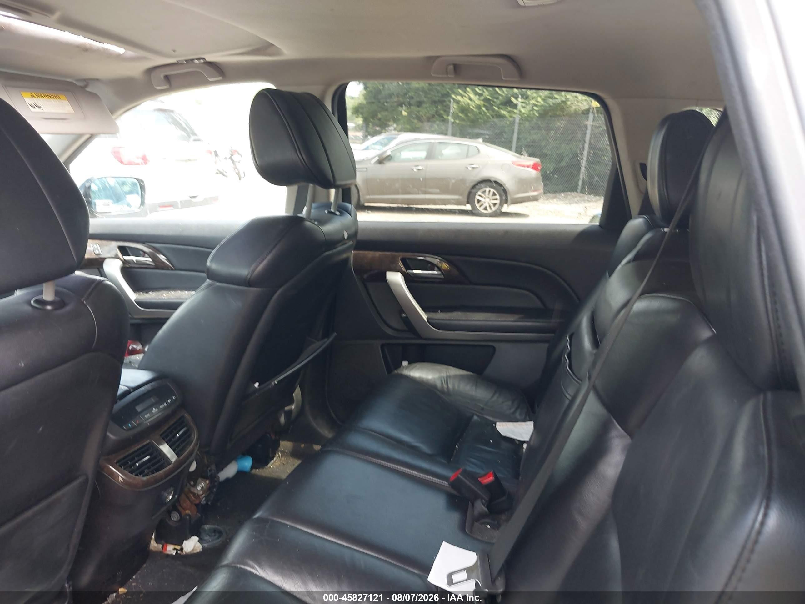 2010 Acura MDX VIN 2HNYD2H2XAH522893 IAAI salvage auction — Top/Roof, Salvage (Pennsylvania), sold $475 on 2026-09-25 (photo 8)