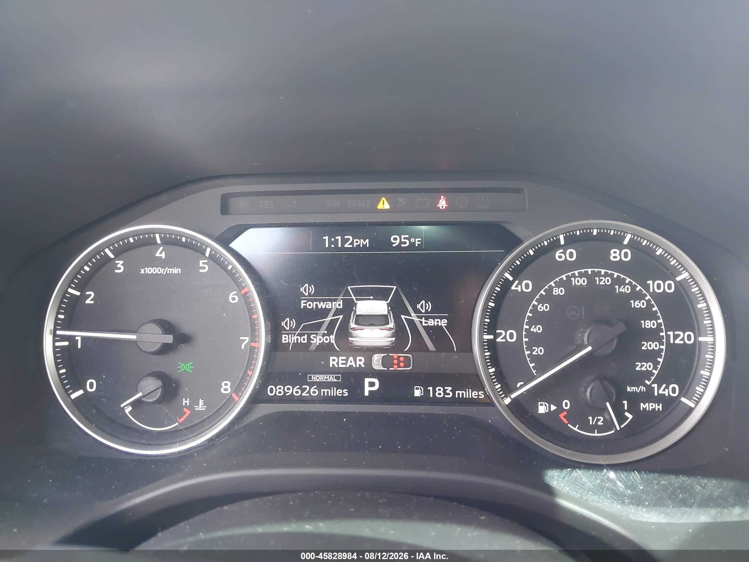 2022 Mitsubishi Outlander VIN JA4J3UA86NZ059171 IAAI salvage auction — Unknown, Rebuildable (Florida), sold $6,400 on 2026-09-24 (photo 7)