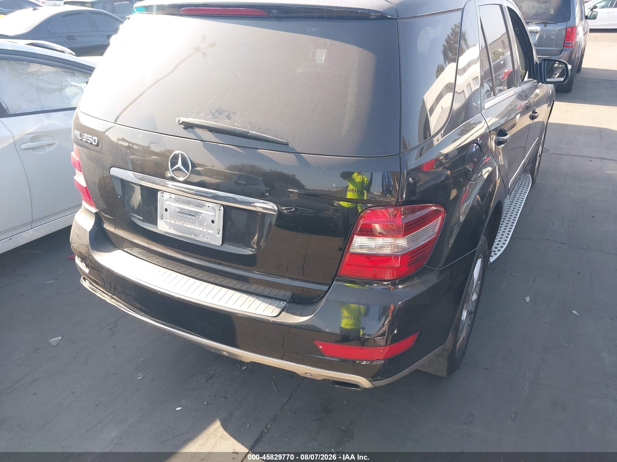2010 Mercedes-Benz ML-Class VIN 4JGBB5GB8AA597221 IAAI salvage auction — Rear End, Salvage Certificate (California), sold $925 on 2026-09-13 (photo 4)