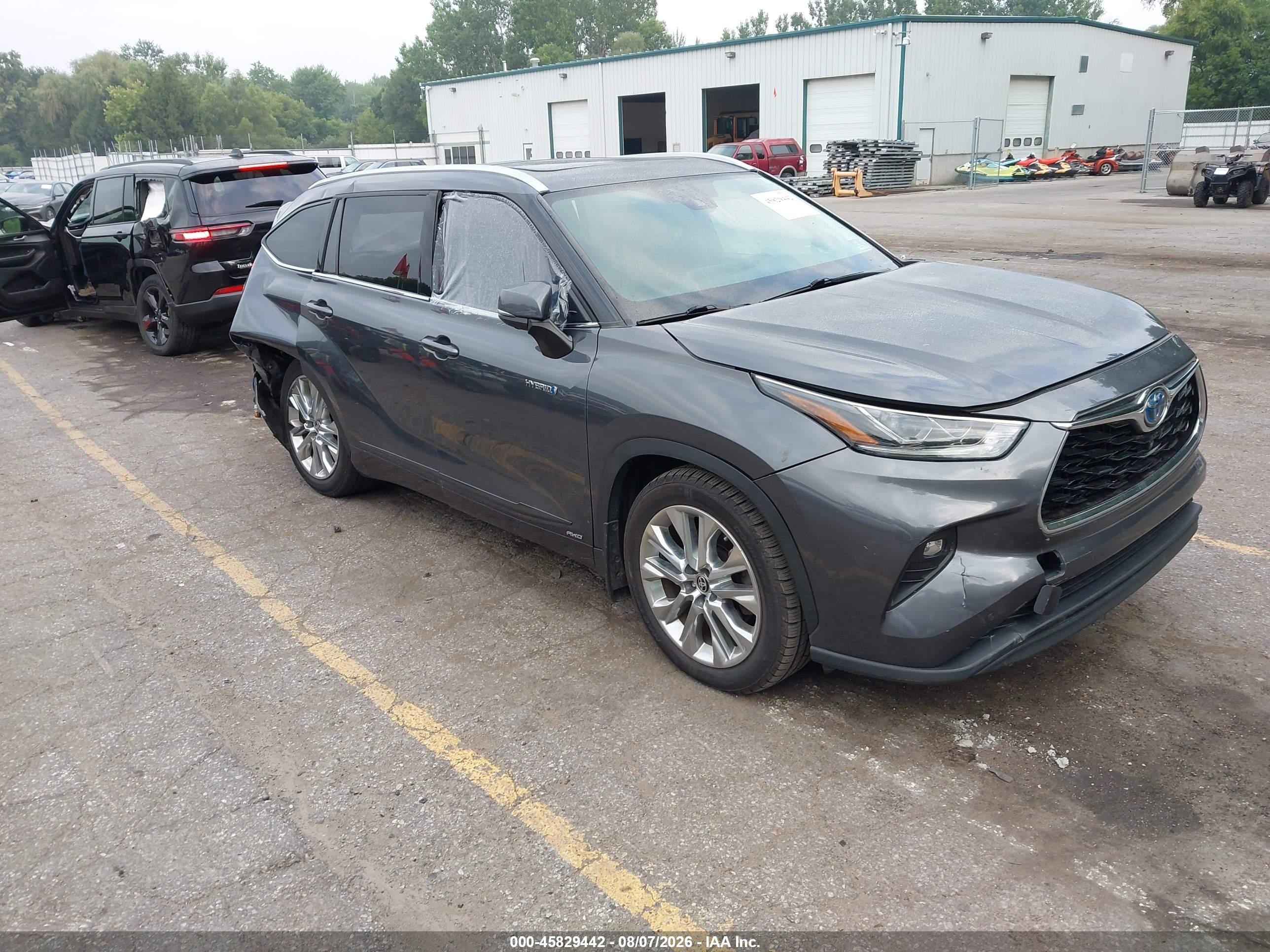 2021 Toyota Highlander Hybrid VIN 5TDXBRCH0MS020203 — IAAI salvage auction photo