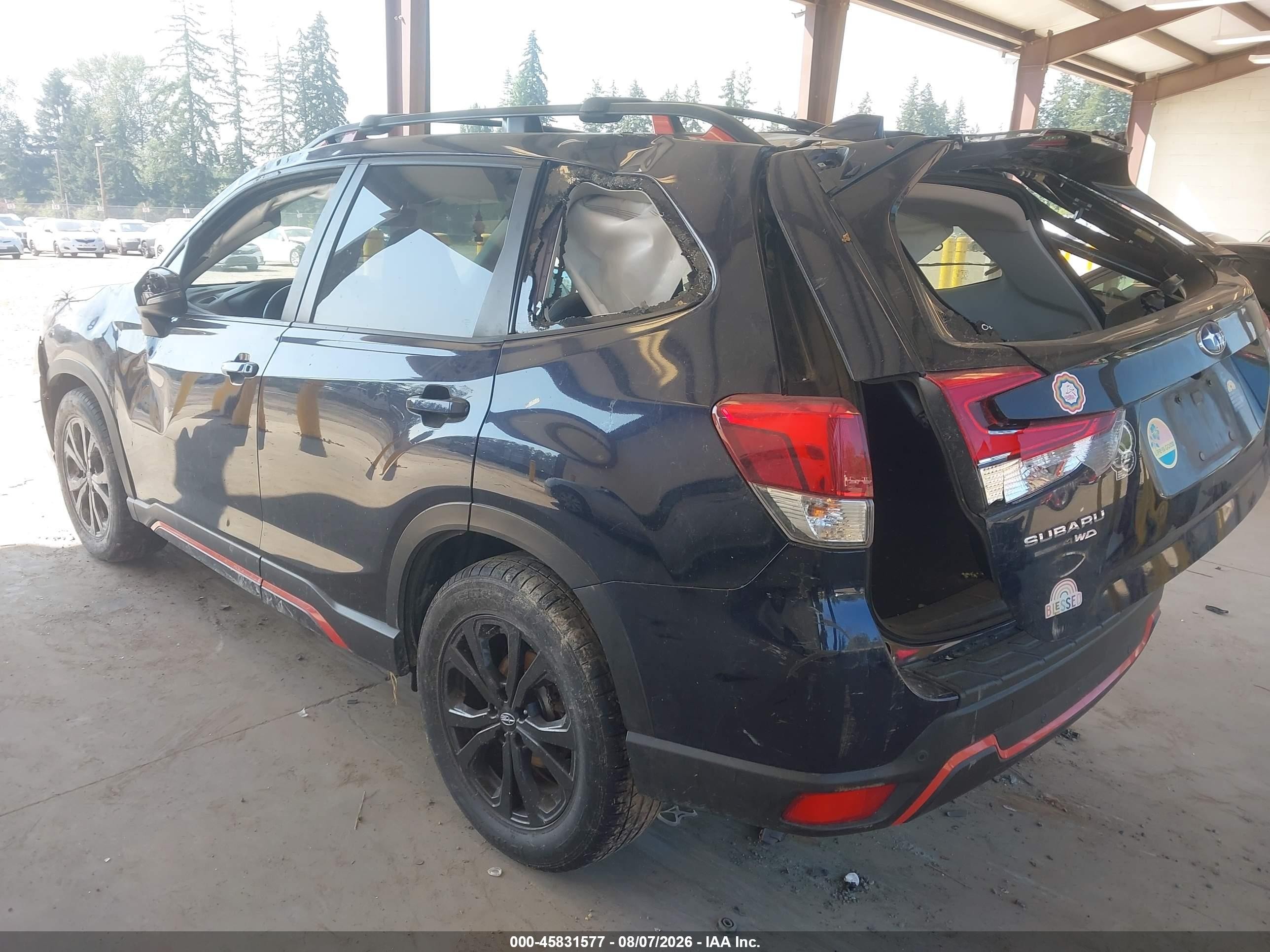 2021 Subaru Forester VIN JF2SKARC8MH543661 IAAI salvage auction — All Over, Bill Of Sale (Washington), sold $2,700 on 2026-10-02 (photo 3)