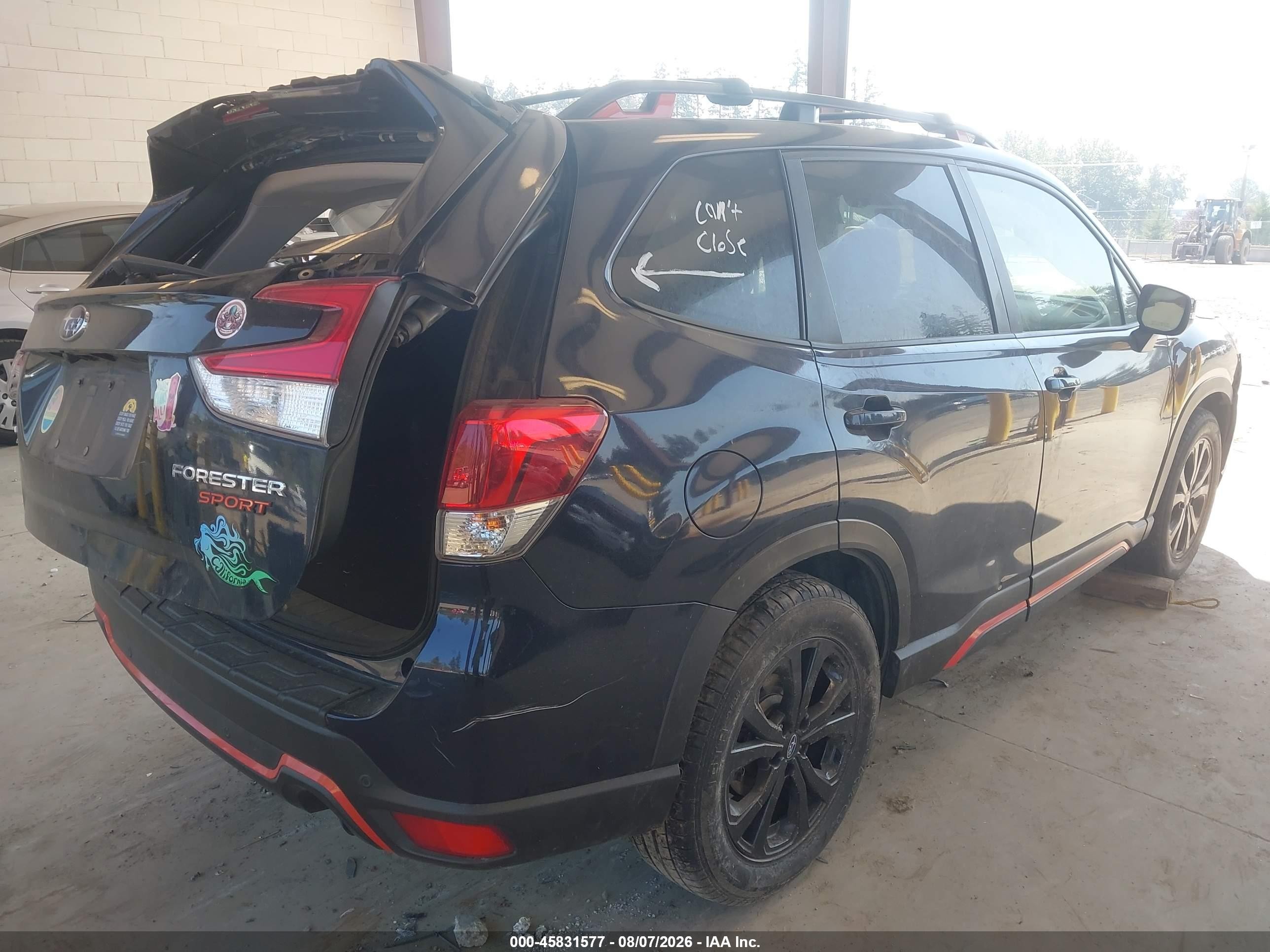 2021 Subaru Forester VIN JF2SKARC8MH543661 IAAI salvage auction — All Over, Bill Of Sale (Washington), sold $2,700 on 2026-10-02 (photo 4)