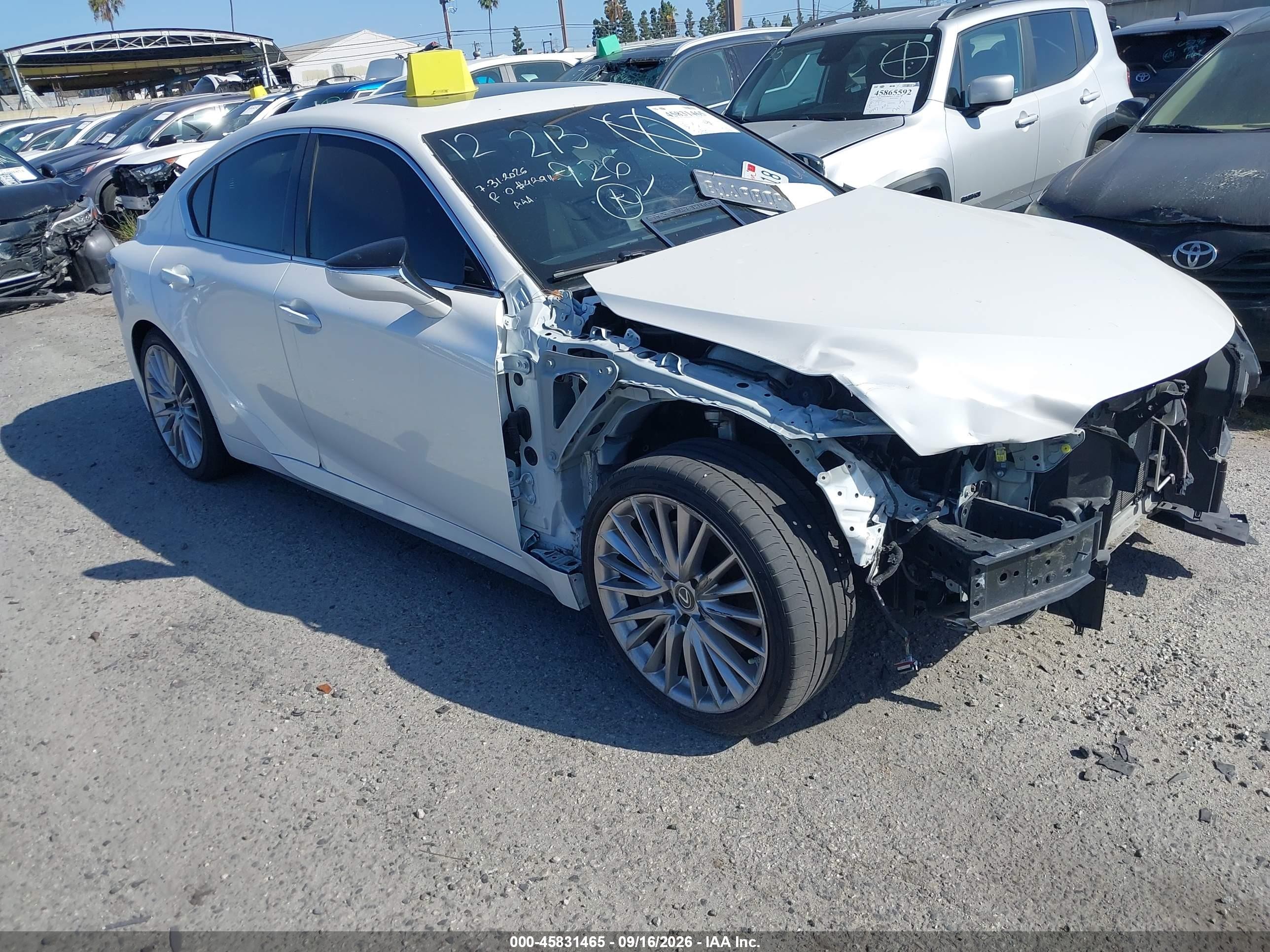 2022 Lexus IS 300 VIN JTHDA1D28N5122193 — IAAI salvage auction photo